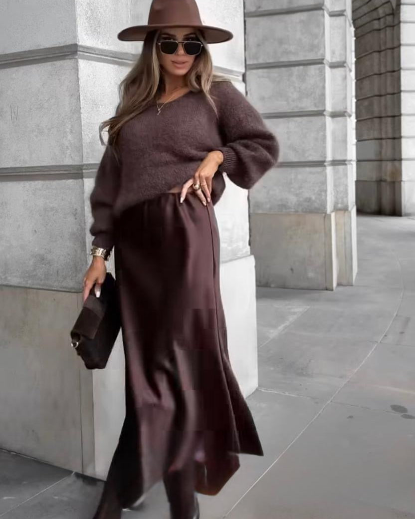 Silky Pull-On Midi Skirt- RESTOCKED