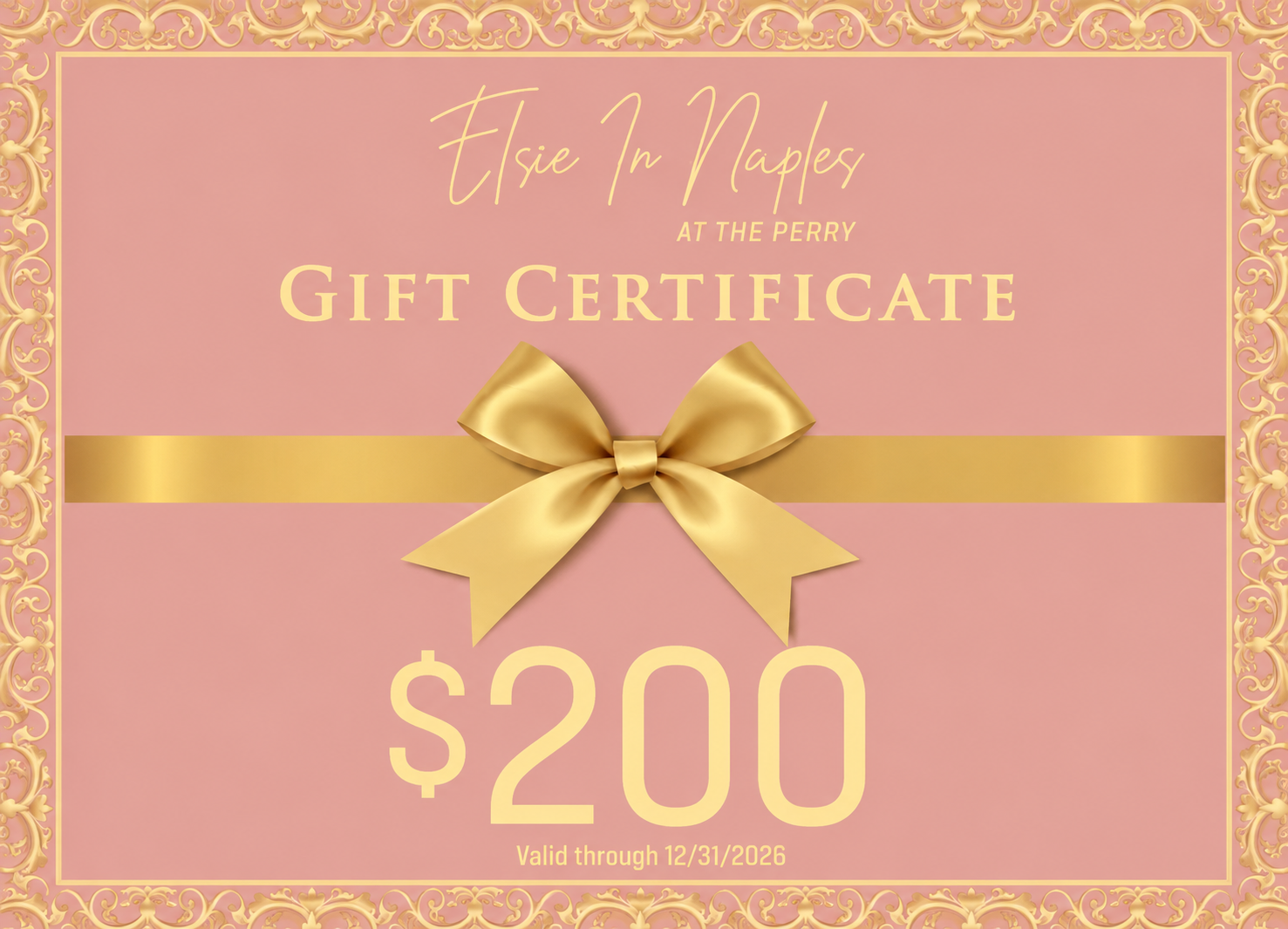 Gift Certificates from Elsie in Naples