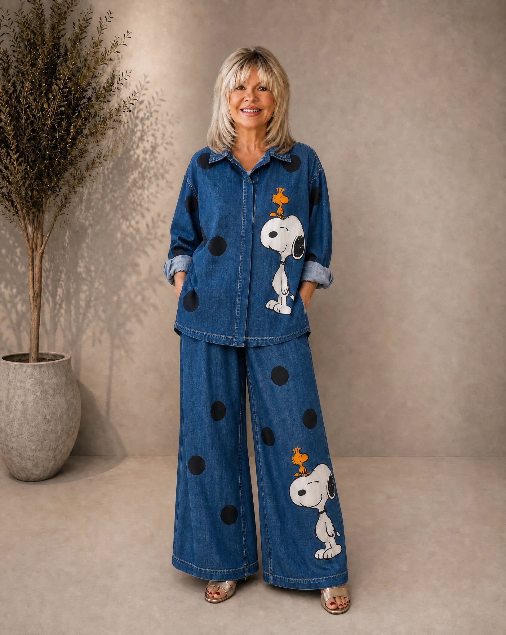 Snoopy & Woodstock Denim Set