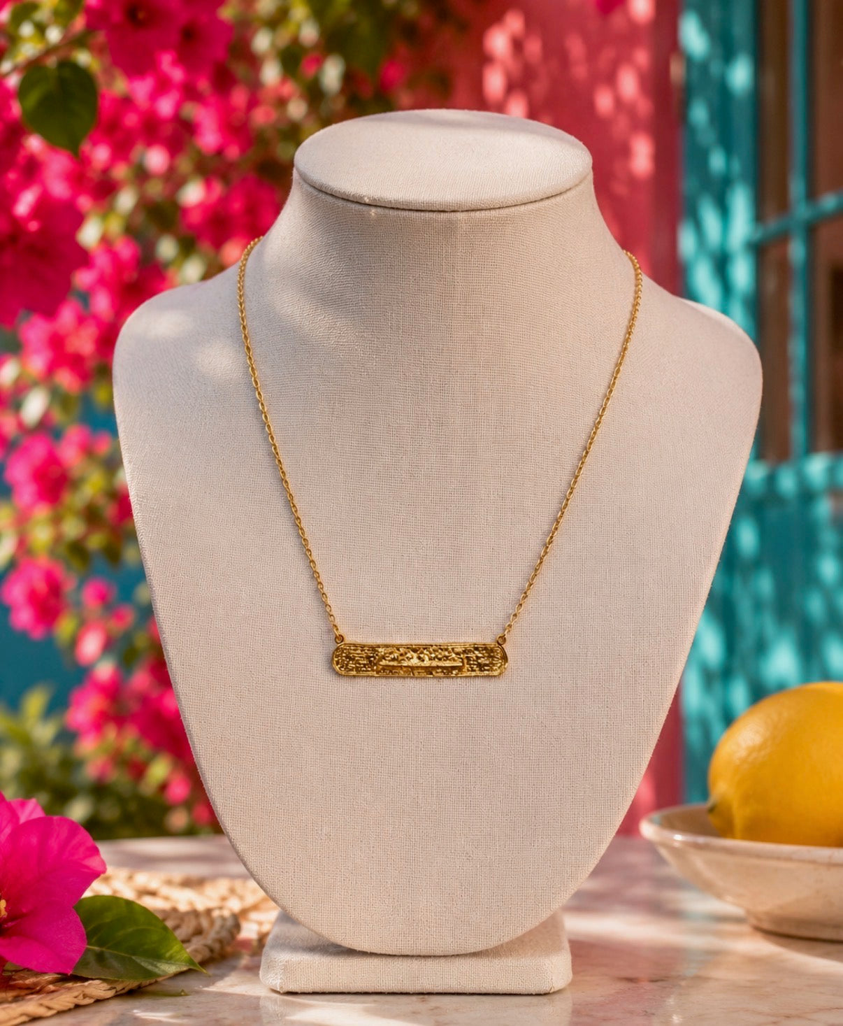 Ephesus Filigree Bar Necklace