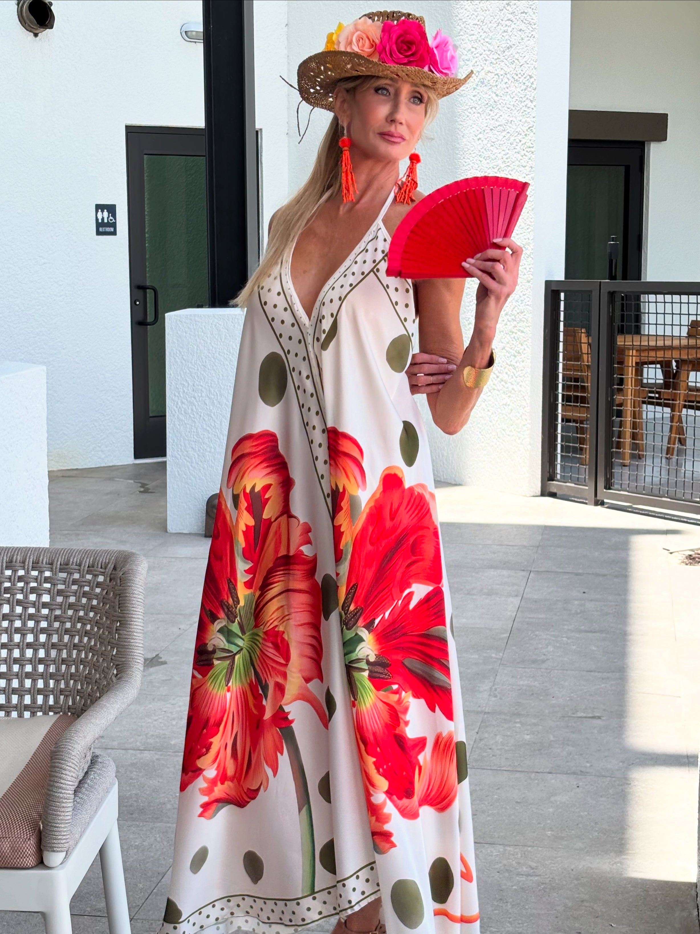 Italian Silk Halter Dress
