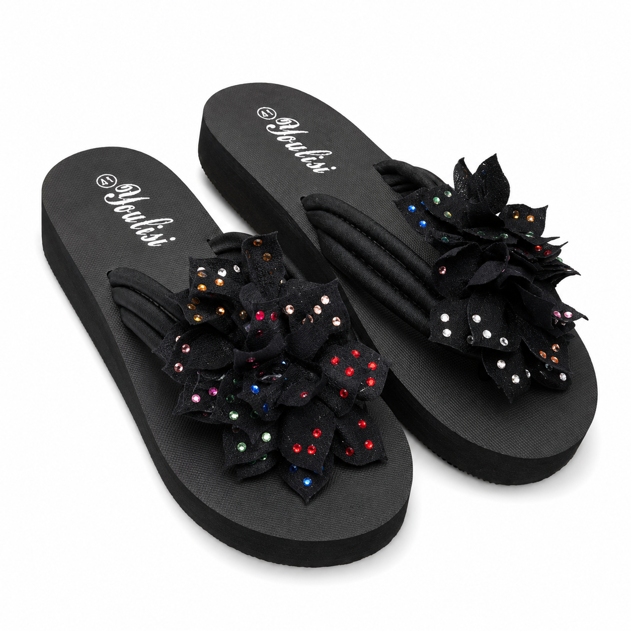 Midnight Sparkle Platform Sandal