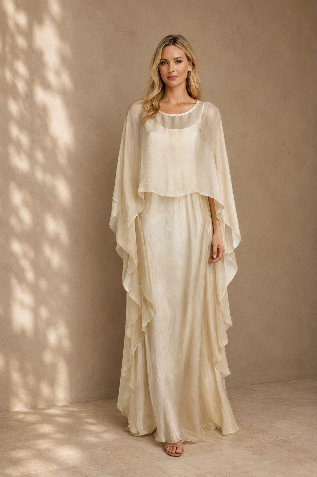 The Bianca Cape Maxi Dress