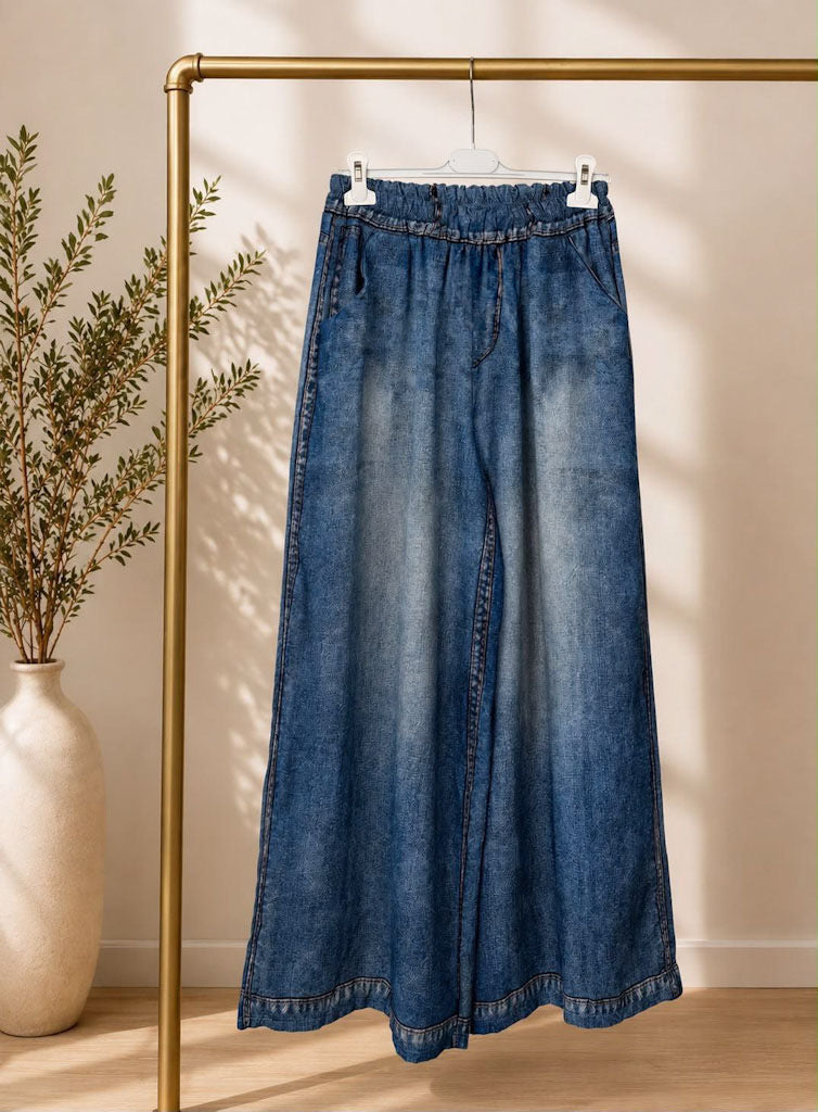 Portofino Wide Leg Denim Pants