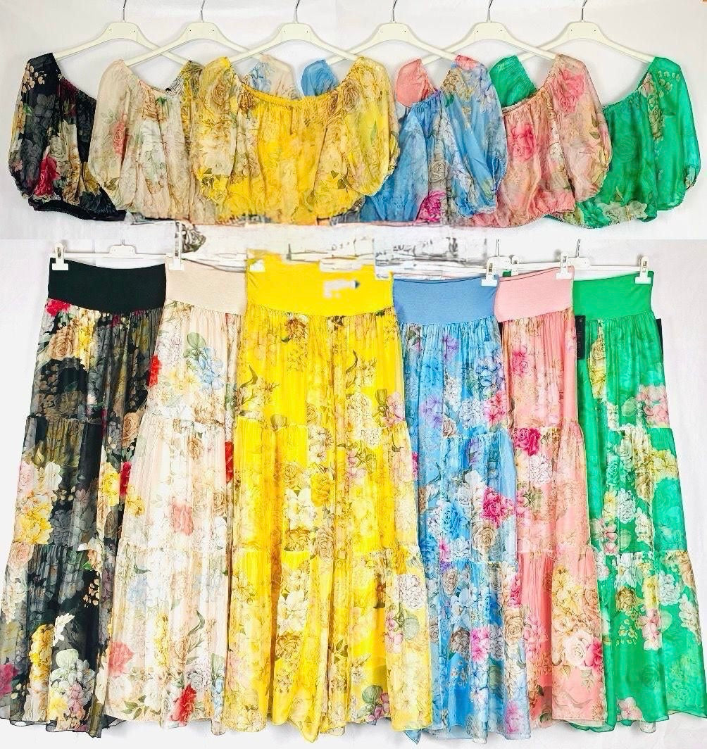 Florence Floral Skirt & Top Set