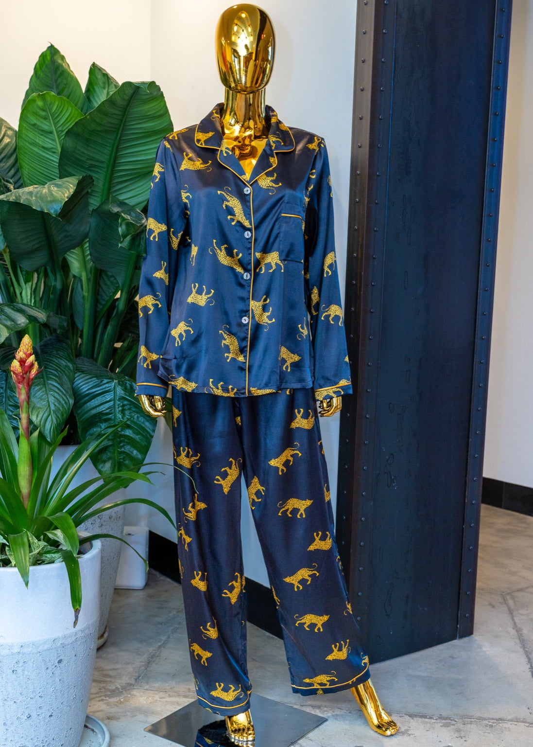 Midnight Leopard Pajama Set