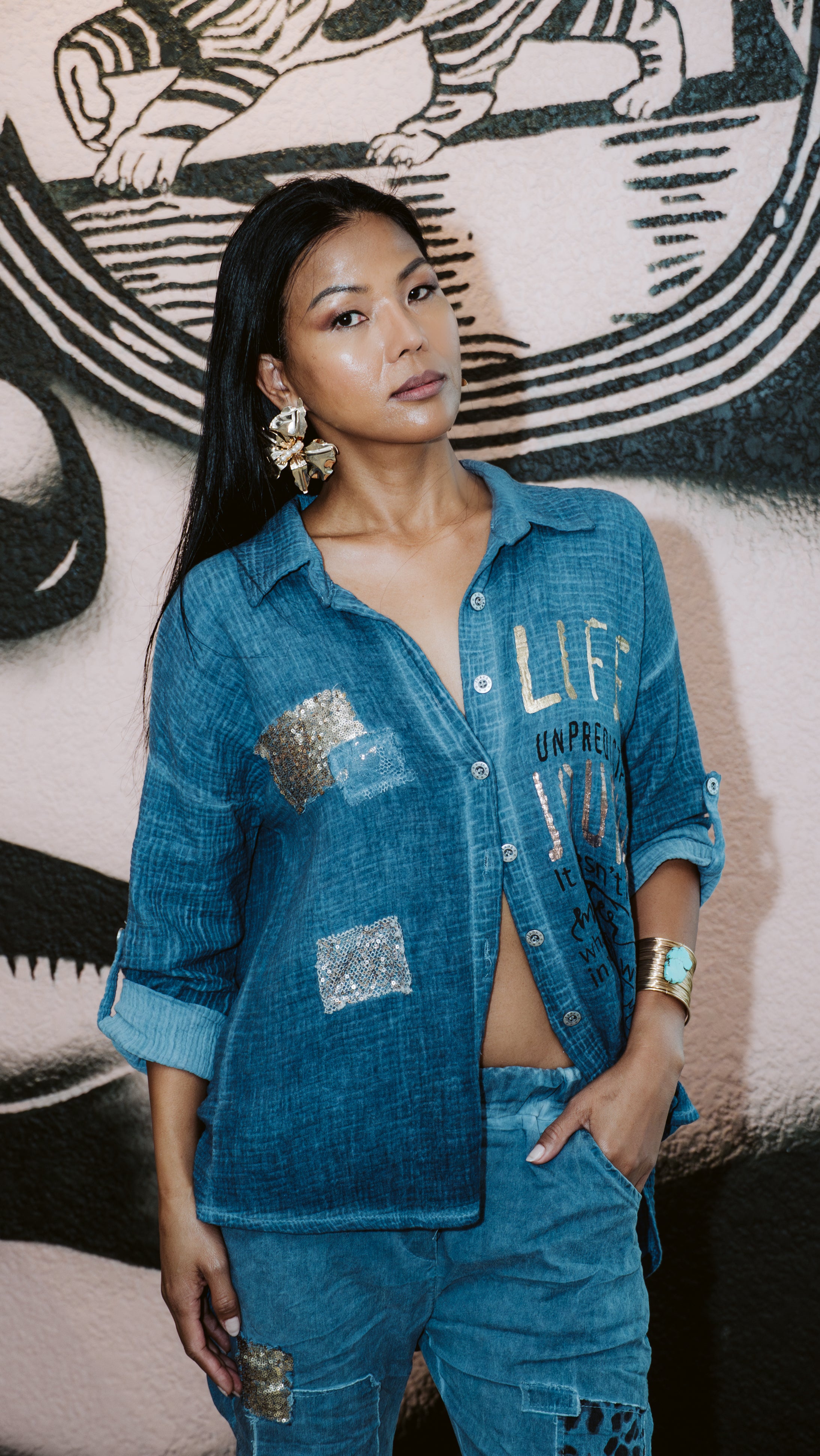 “Life” Patchwork Top – Sparkle & Safari Edition