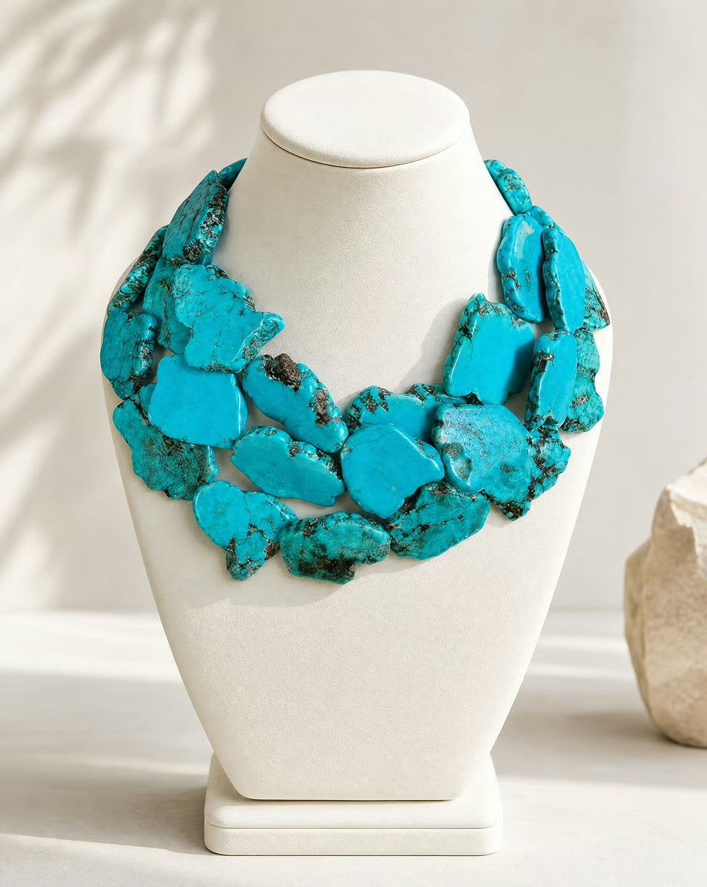 Capri Turquoise Slab Statement Necklace