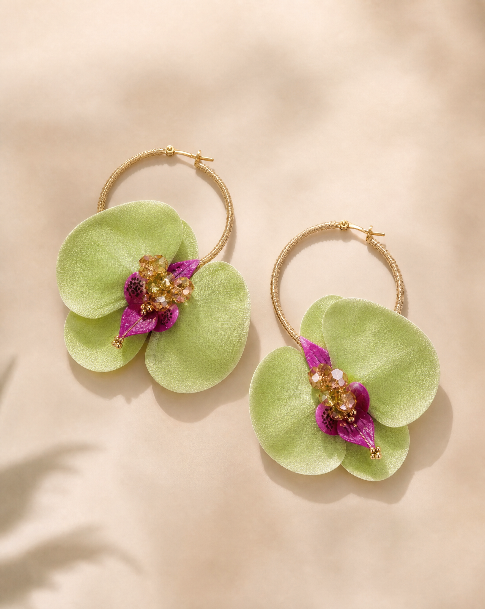 Lima Orchid Hoop Earrings