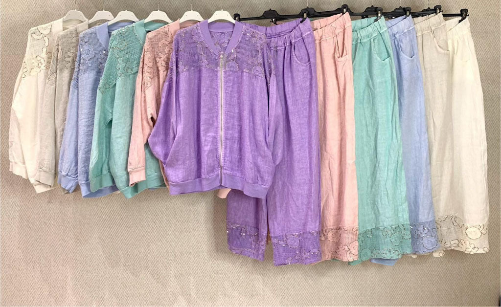 The Amalfi Lace Linen Set