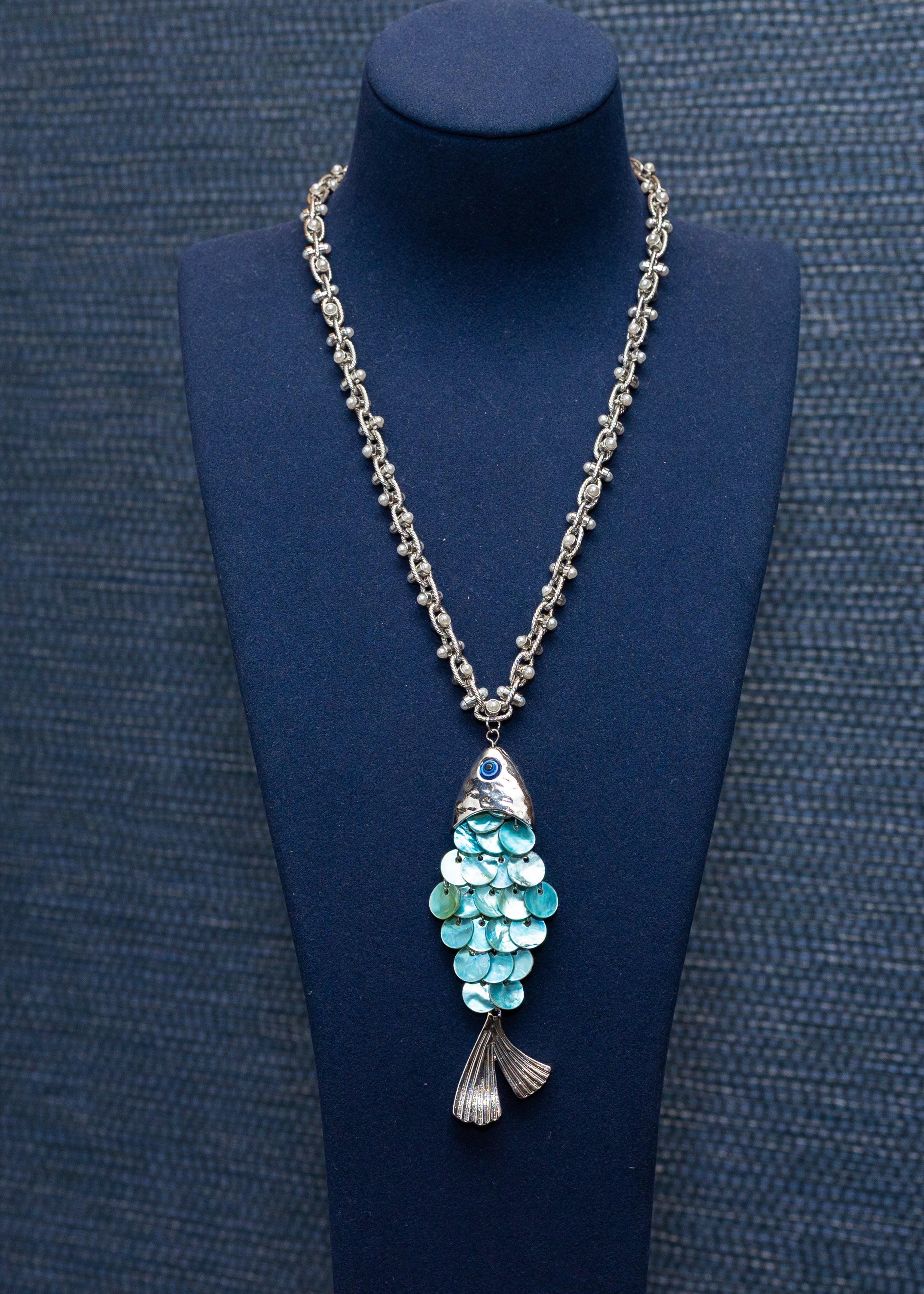 Turquoise Fish Pendant Necklace