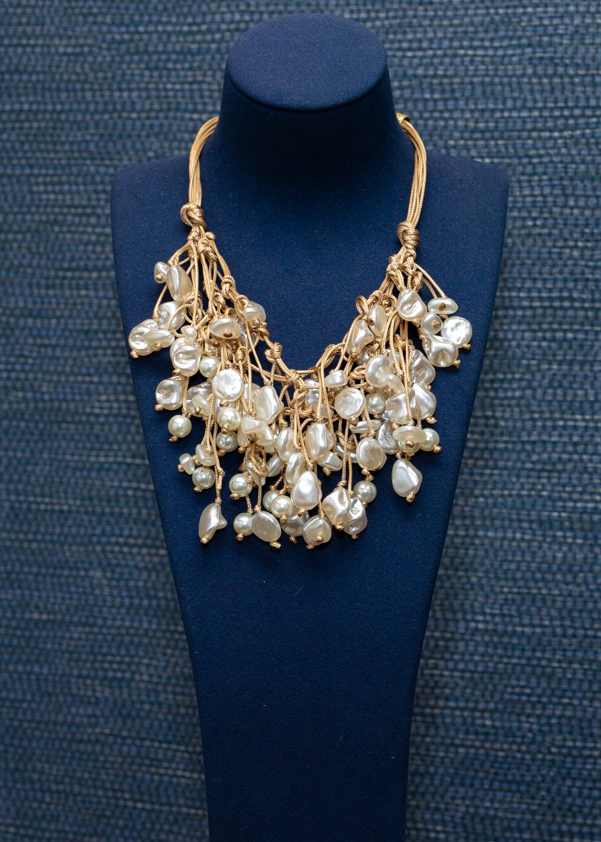 Classic Pearl Knot Rope Necklace