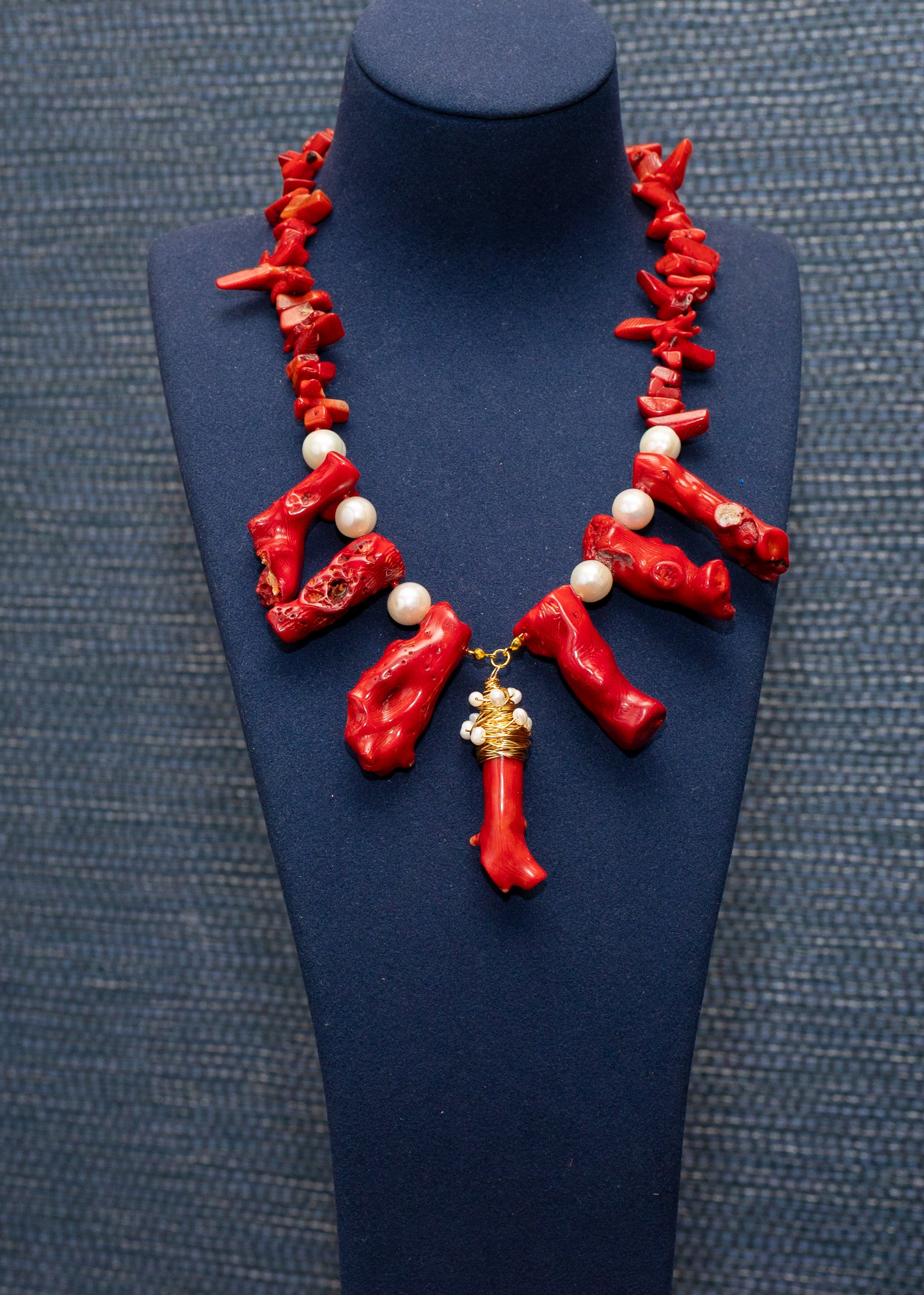 Scarlet Coral Statement Necklace