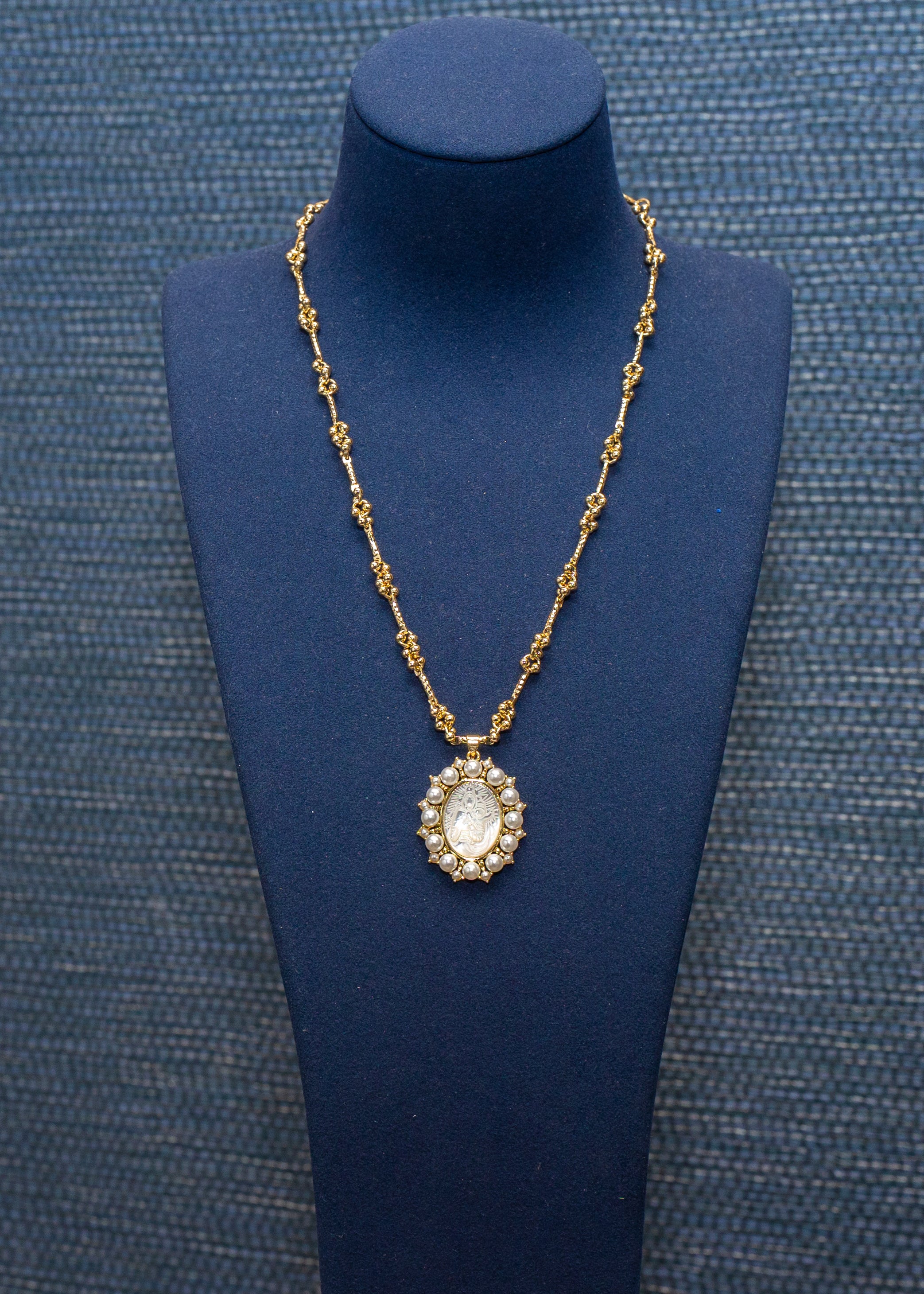 Sacred Pearl Medallion Necklace