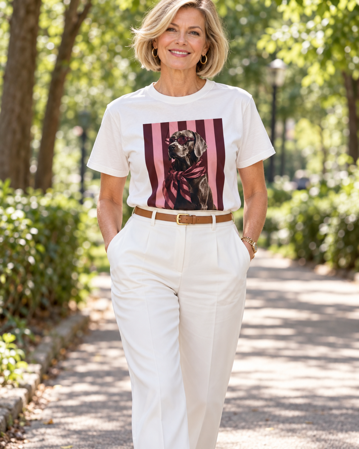 Amici Chic — Cat & Dog Graphic T-Shirt