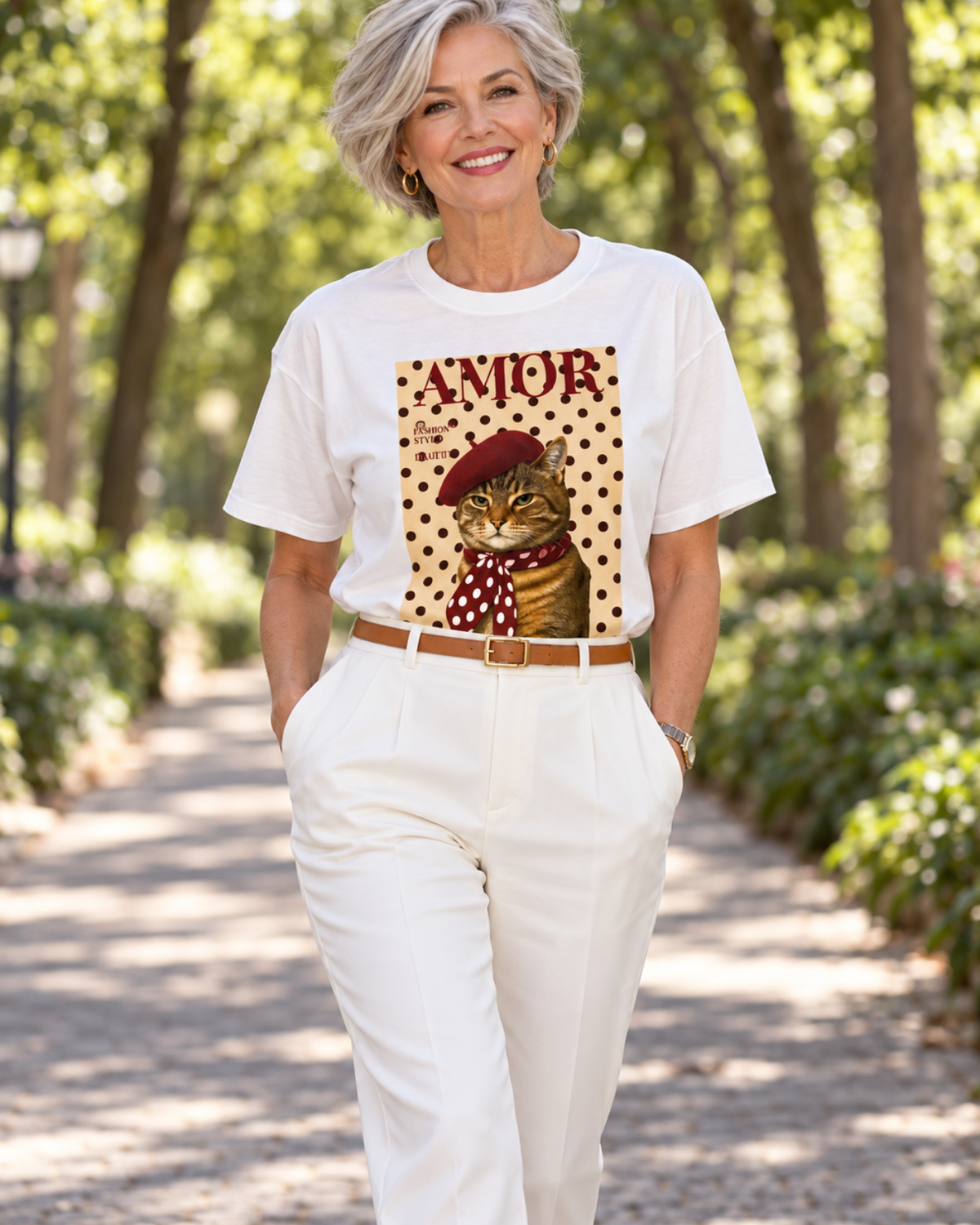 Amici Chic — Cat & Dog Graphic T-Shirt
