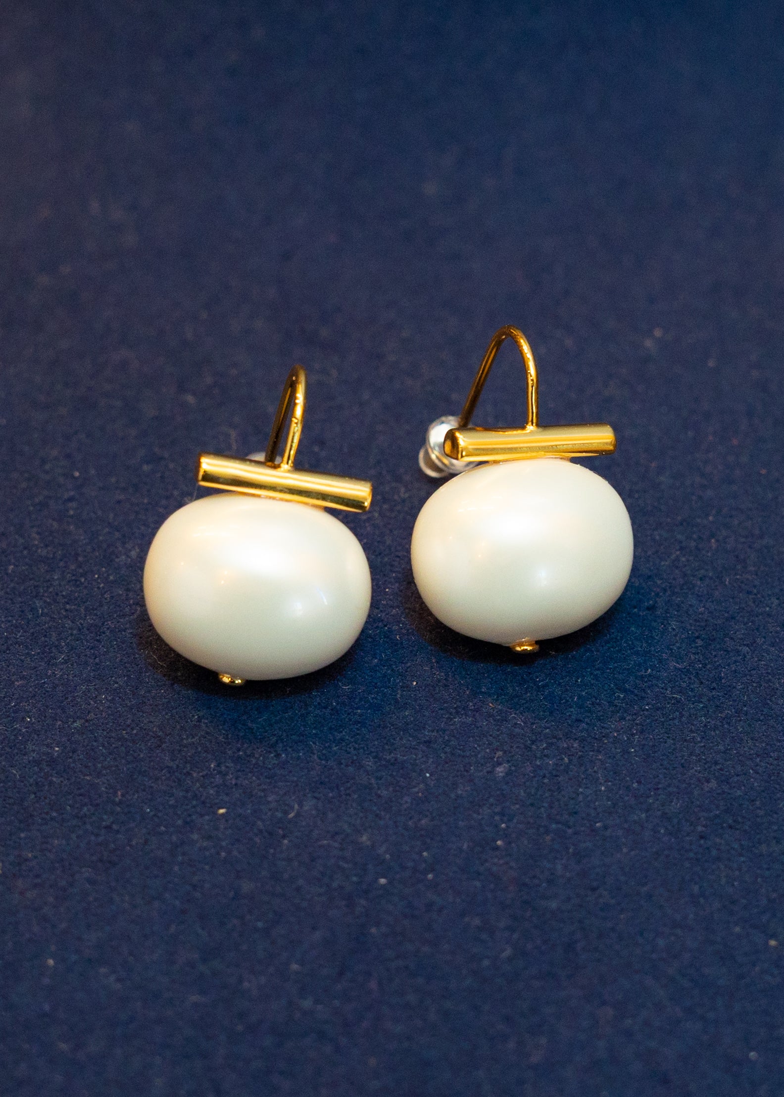Crushed Pearl Earrings