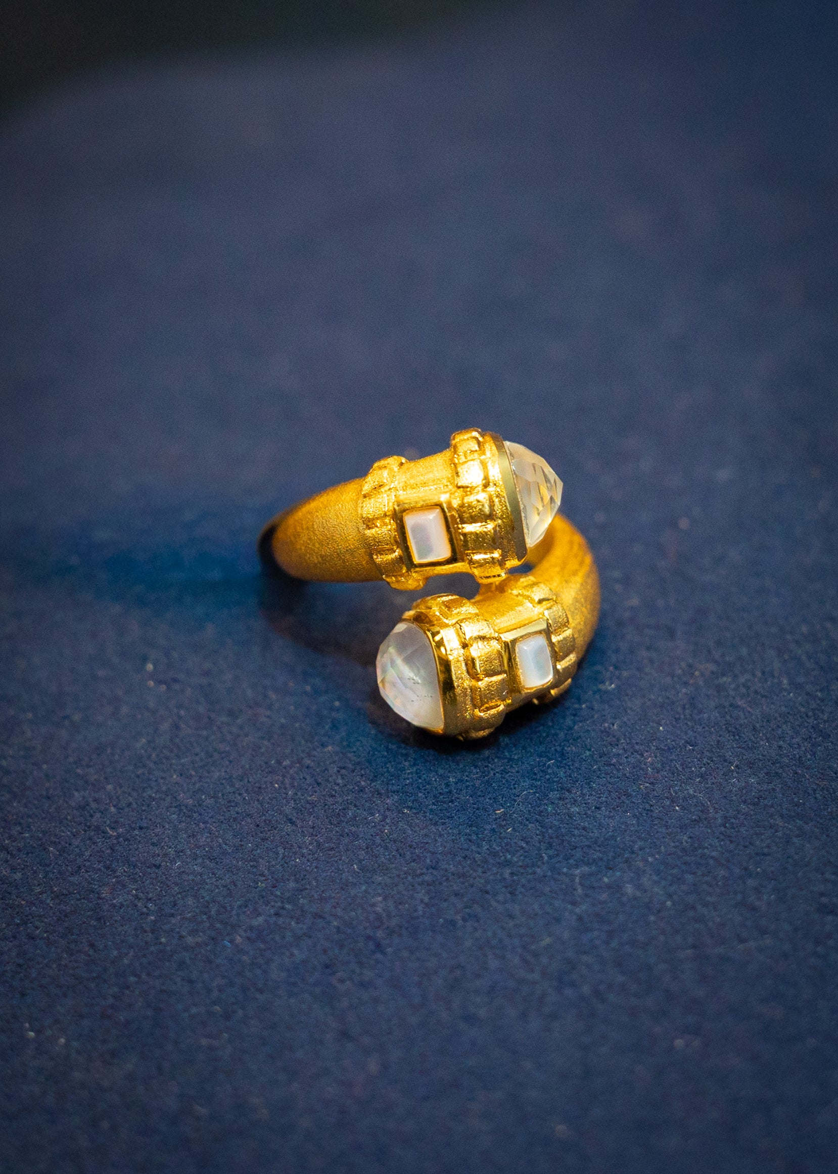 Celeste Faceted Open Ring