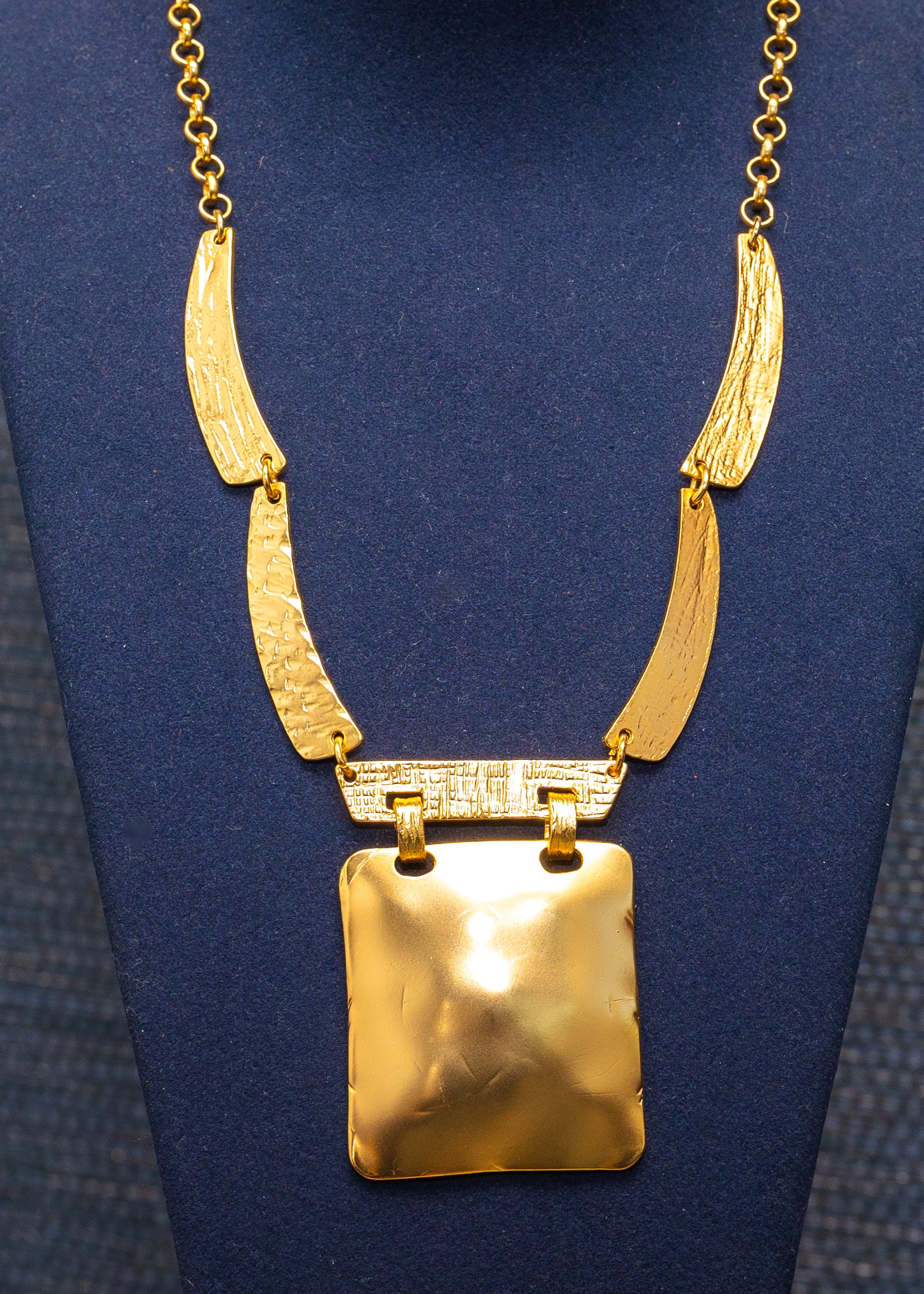 Golden Relic Panel Necklace