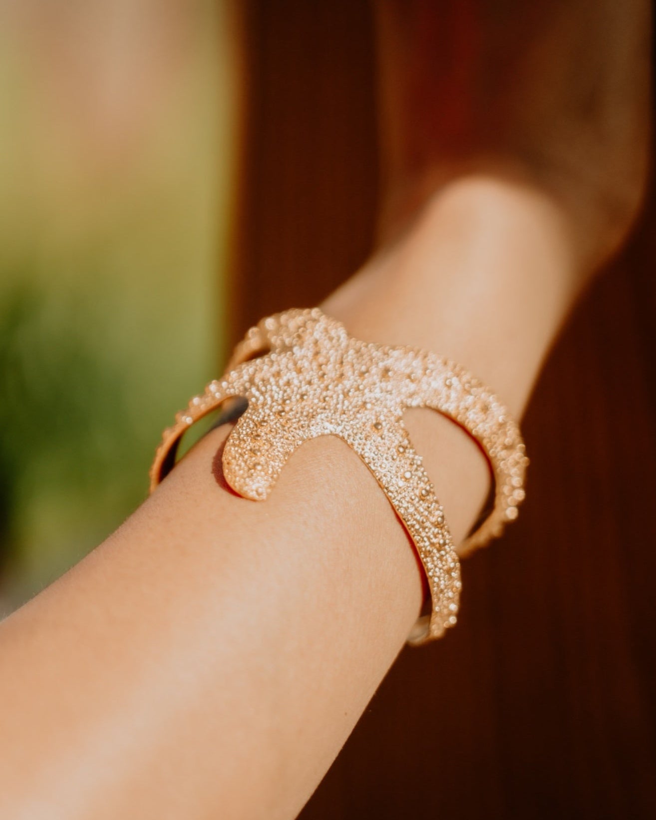 Ocean-Inspired Gold Cuff Bracelet