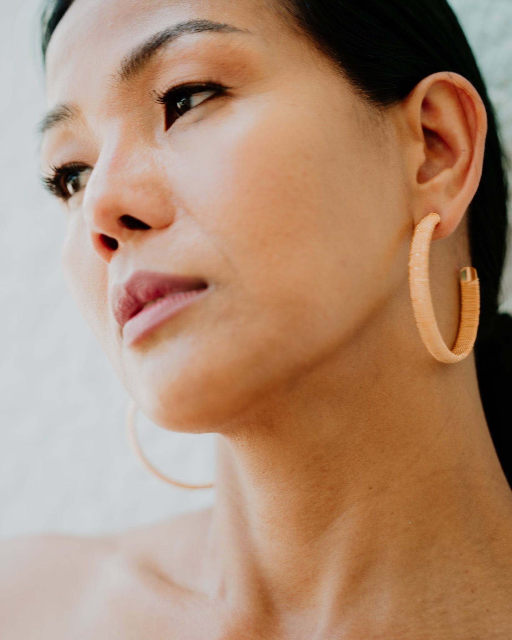 Gold Thread Wire Hoops