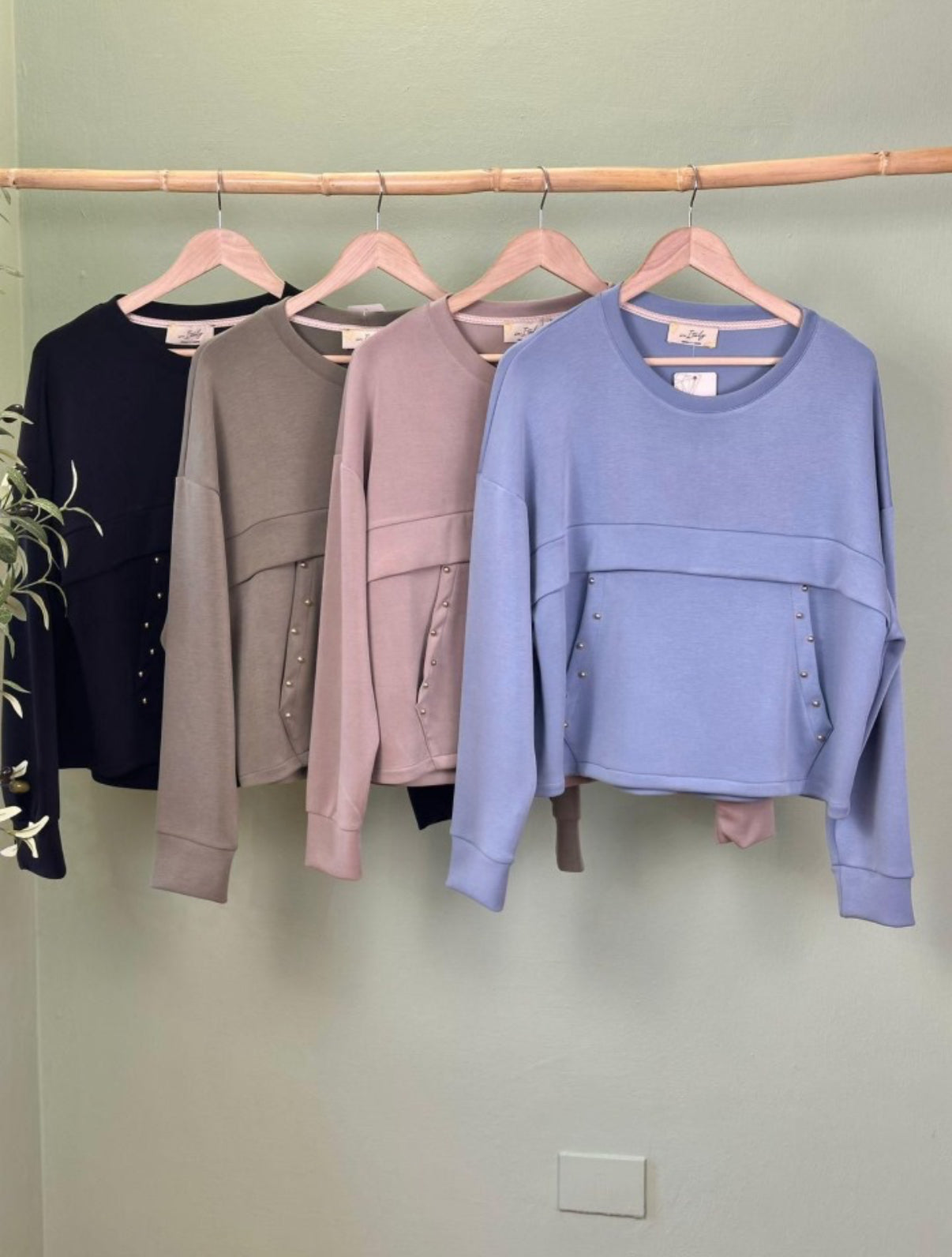 Stud Detail Soft Knit Pullover