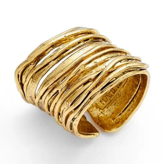 Organic Gold Wrap Ring