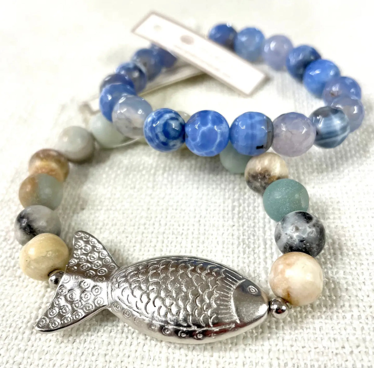 Coastal Fish Beaded Bracelet