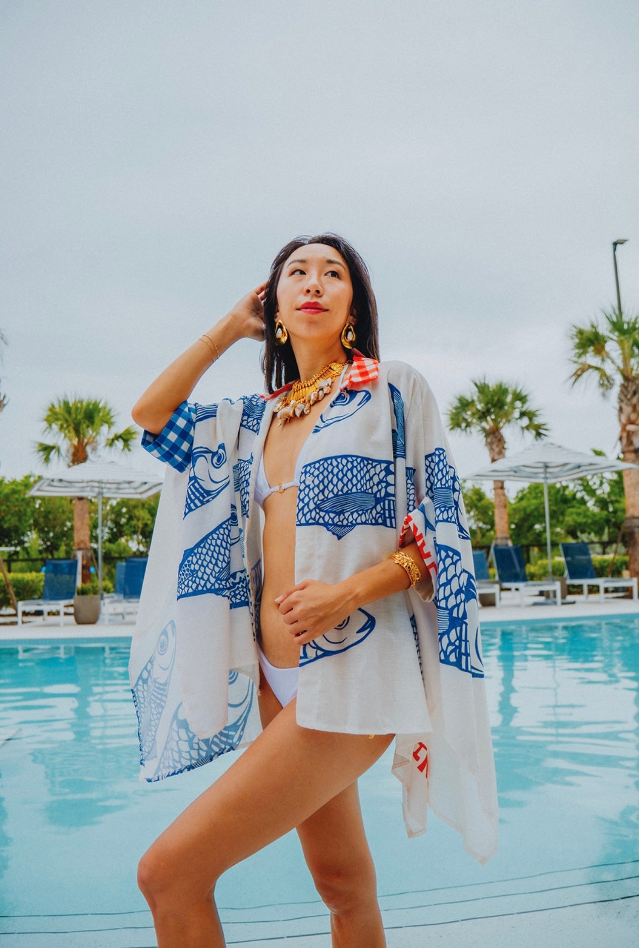 Printed Statement Ruffle Sleeve Shirts