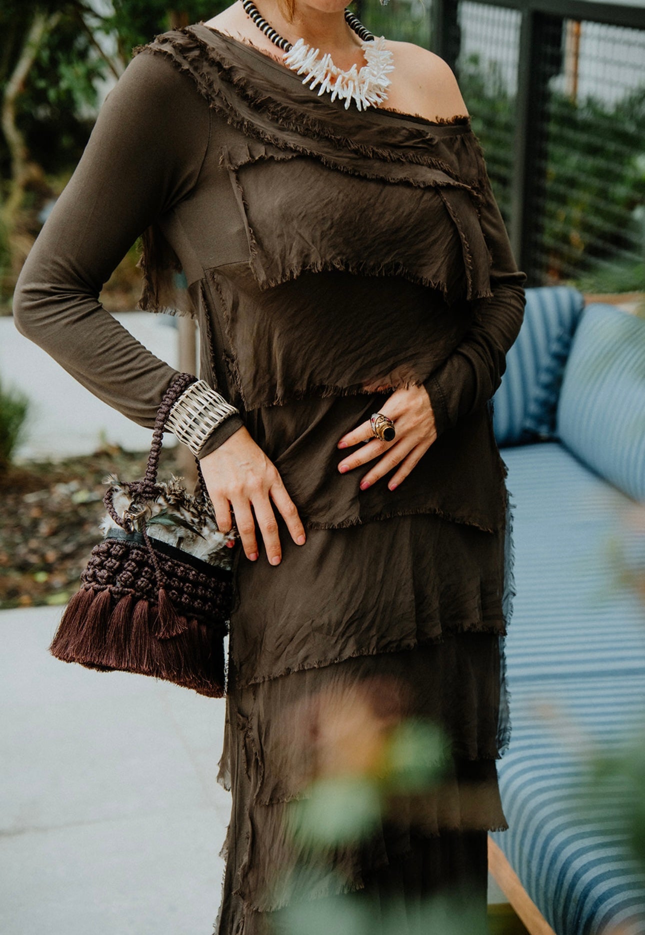 Ethereal Tiered Silk Dress
