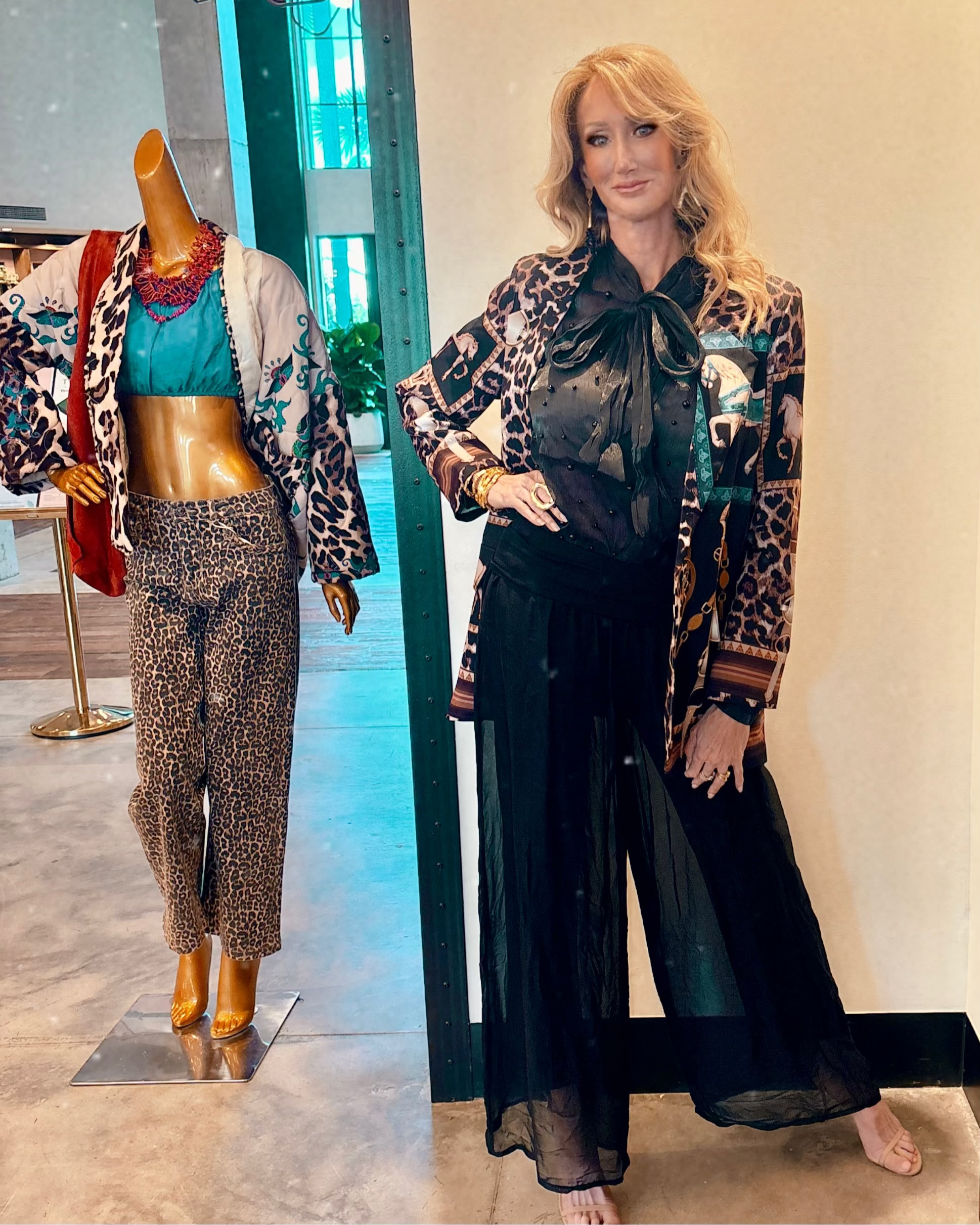 Equestrian Elegance Printed Jacket
