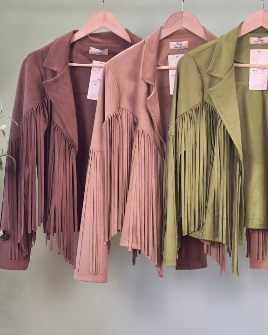 Luxe Fringe Buttery Suede Jacket