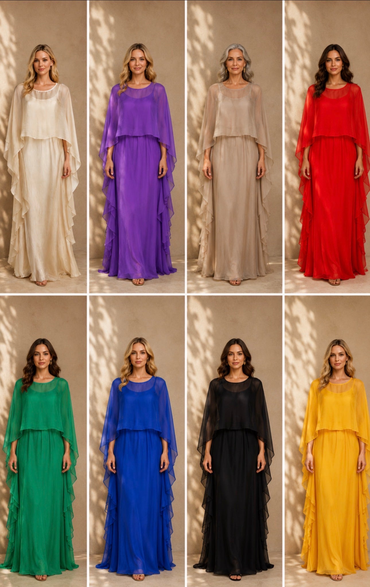 The Bianca Cape Maxi Dress