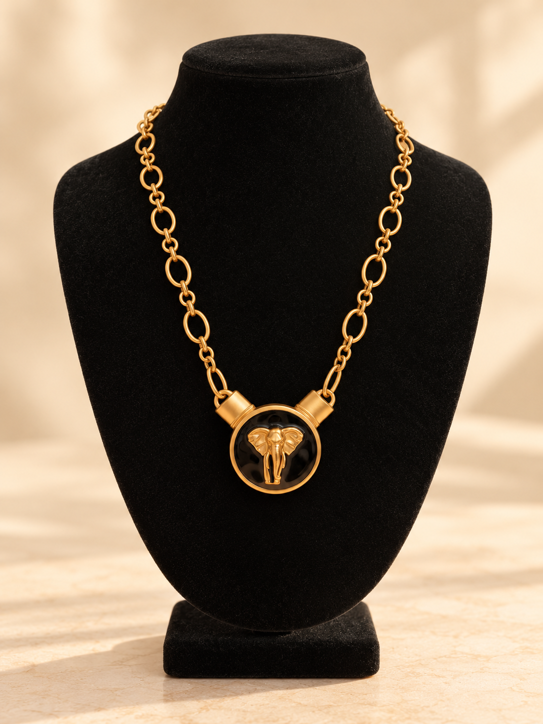 Majestic Elephant Medallion Necklace