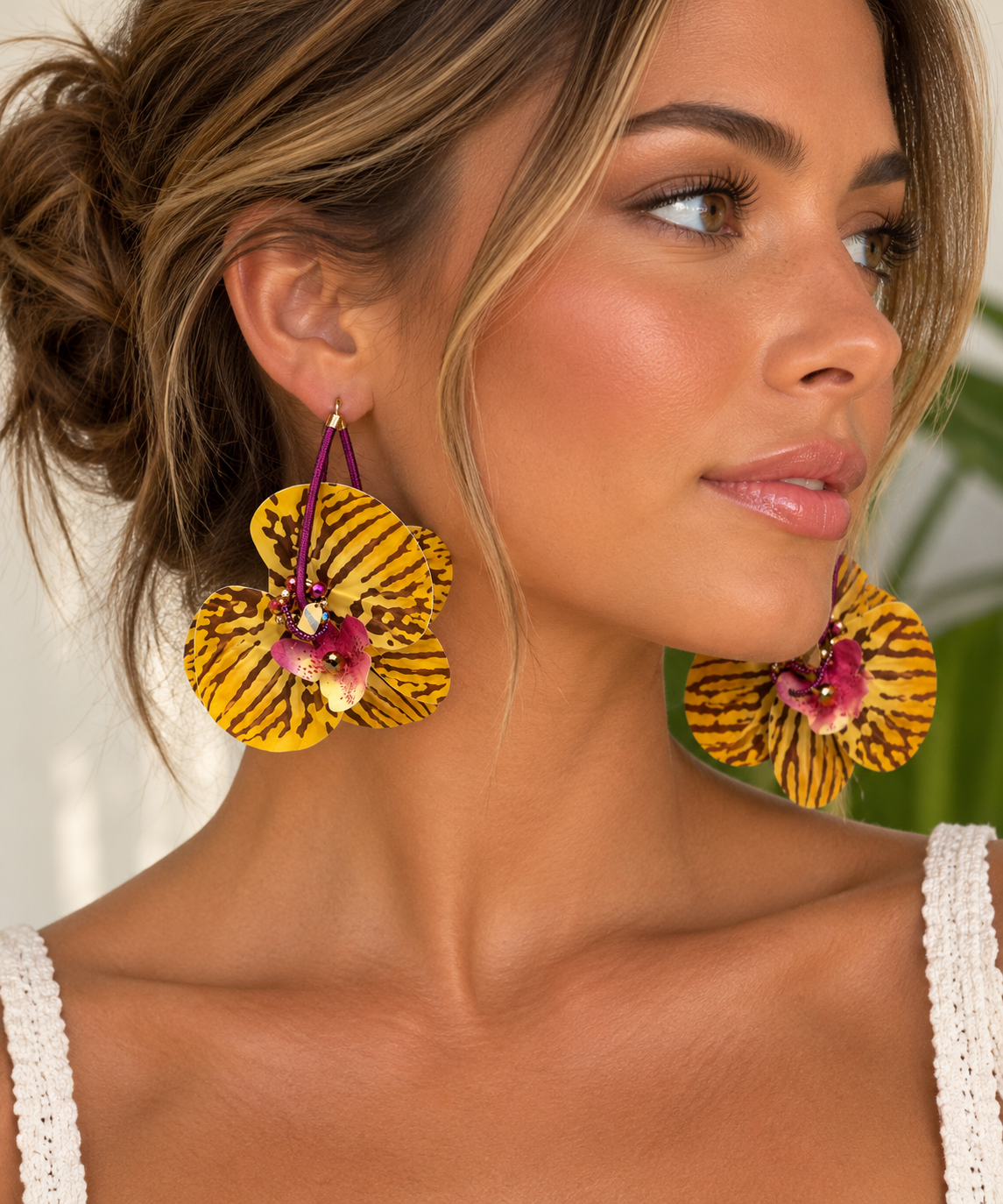 The Orchid Bloom Statement Earrings