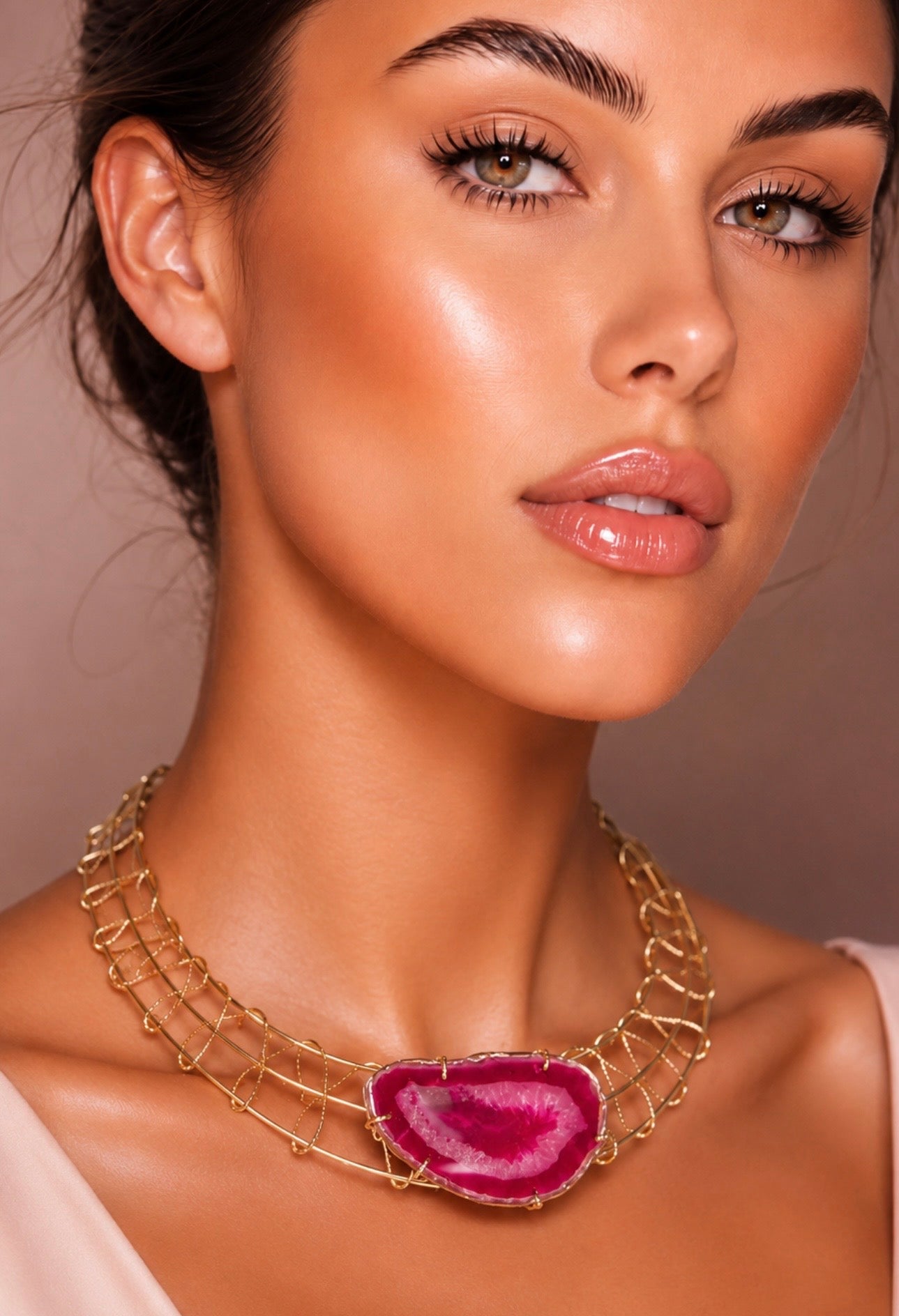 Fiamma Agate Collar Necklace