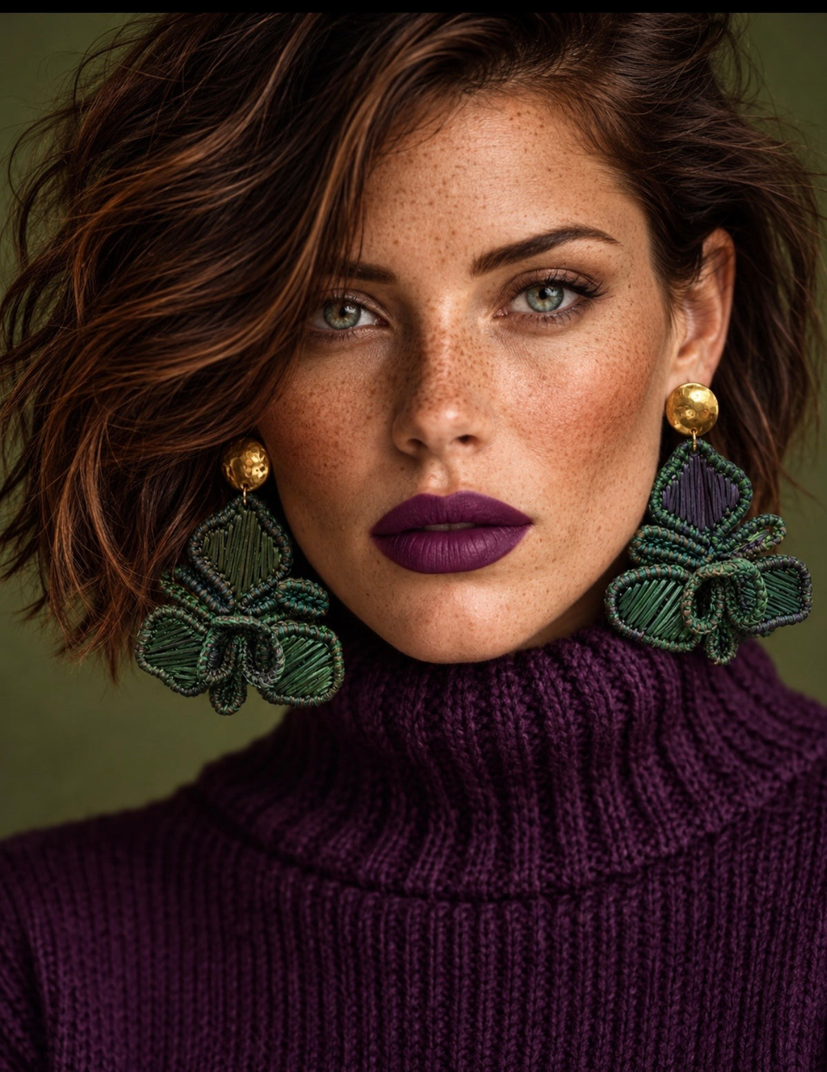 Verdant Bloom Statement Earrings