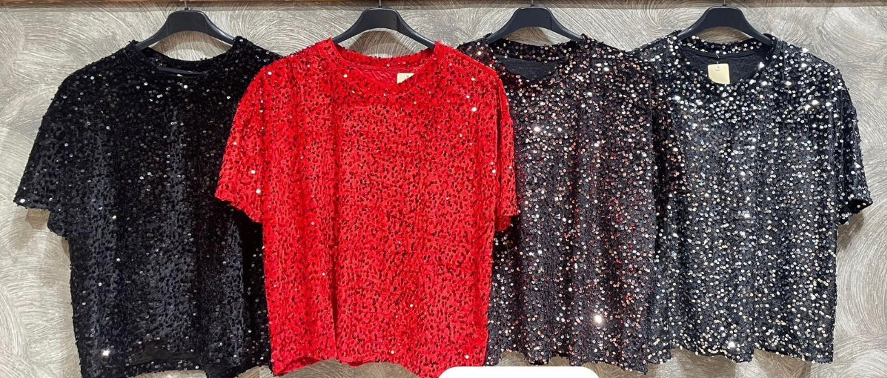 Showstopping Sequin Pencil Skirt/Blouse Set