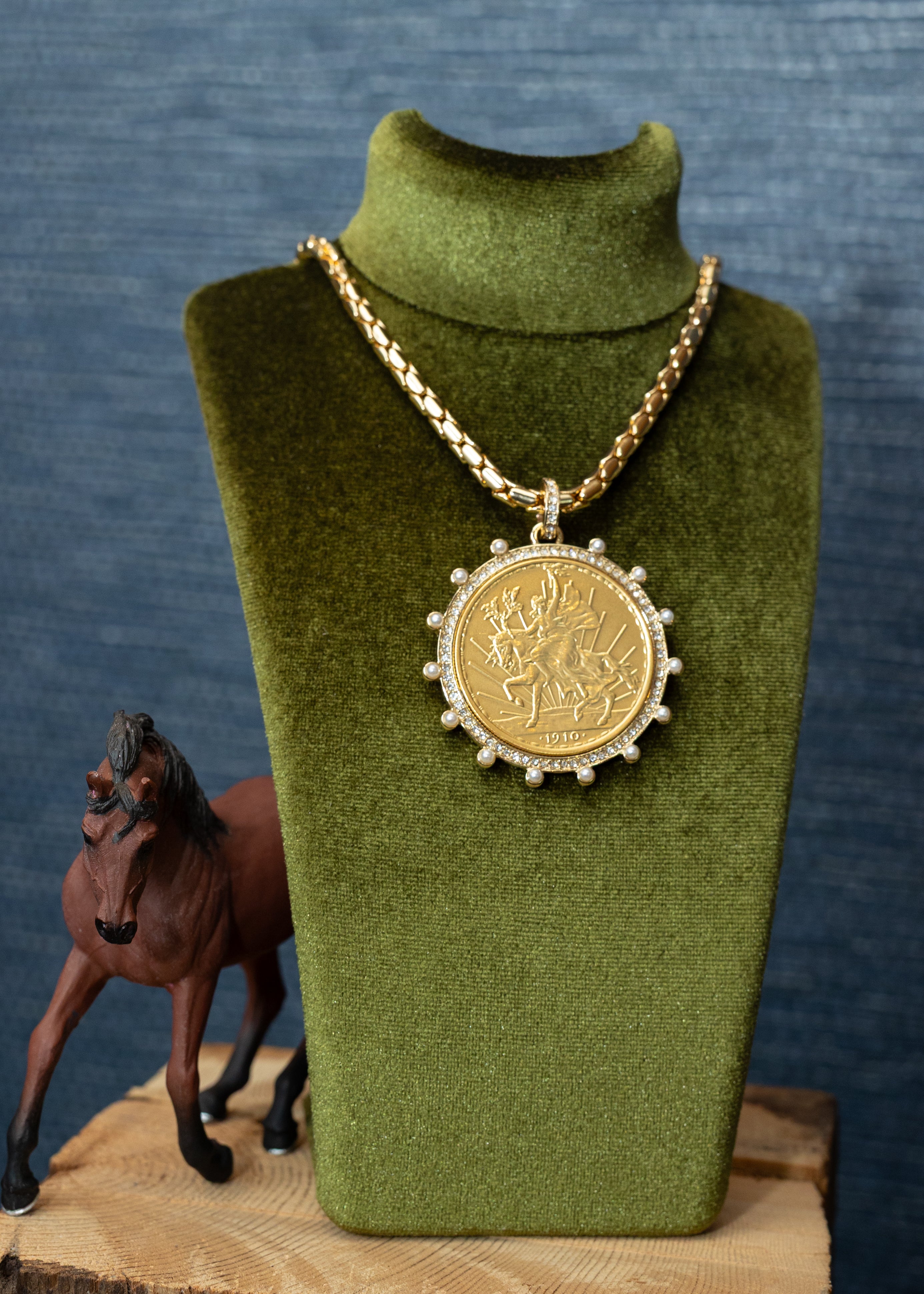 The Victory Horse Medallion Necklace