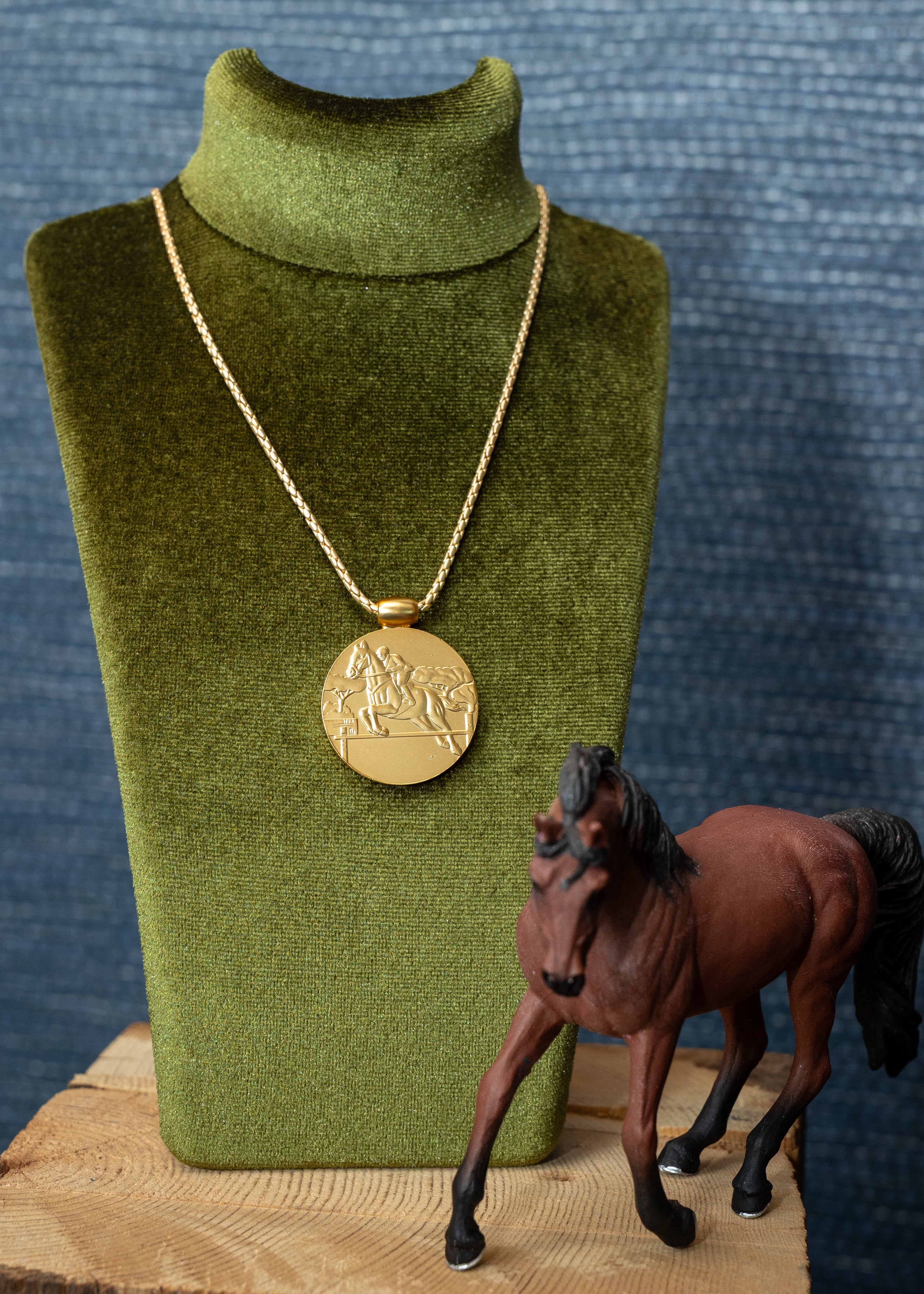 The Classic Gold Equestrian Medallion Necklace