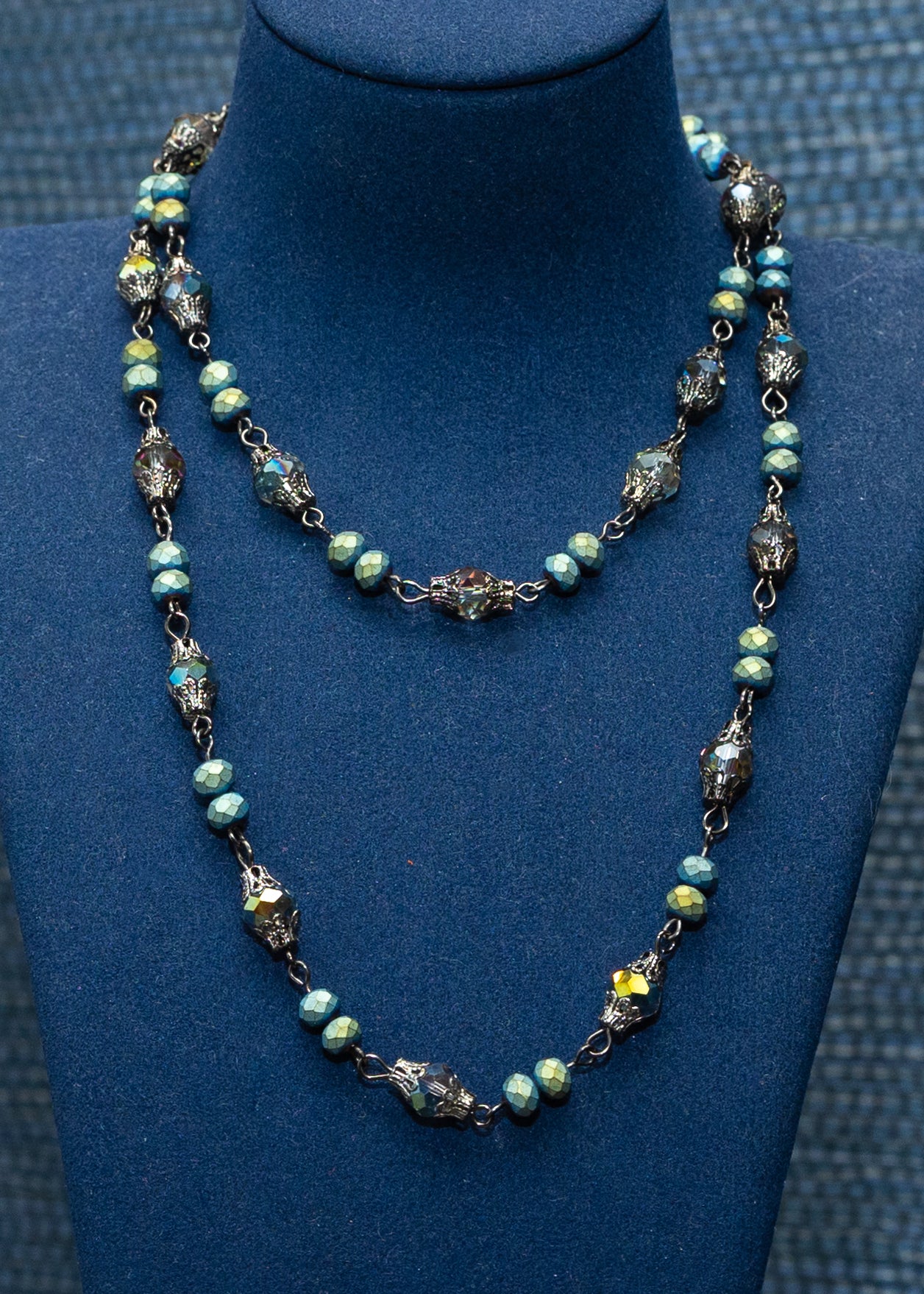 Double Strand Ocean Glass Necklace