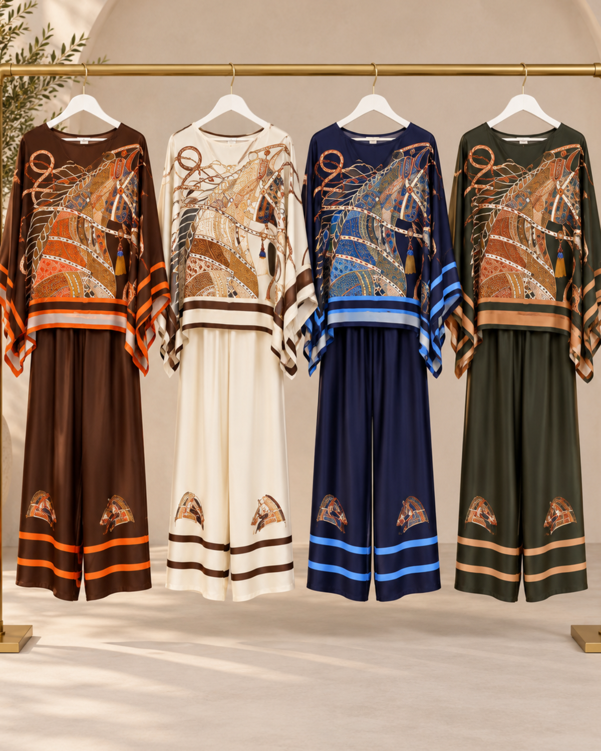 The Positano Equestrian Silk Set