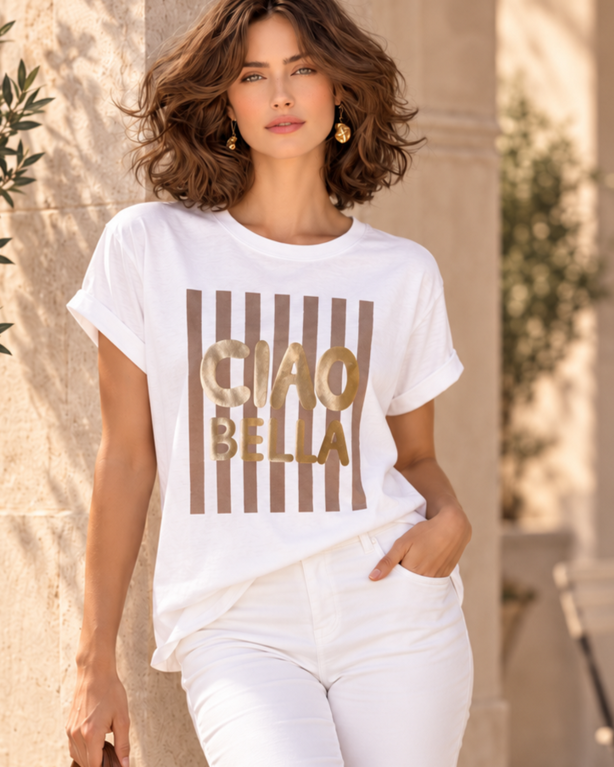Ciao Bella Cotton Tee – Effortless Italian Chic