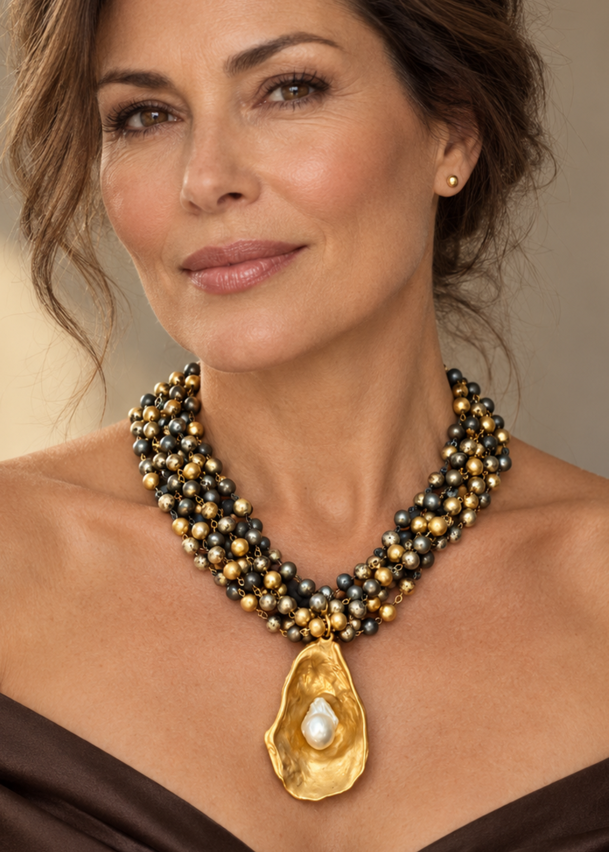 The Noir Oyster Pearl Necklace