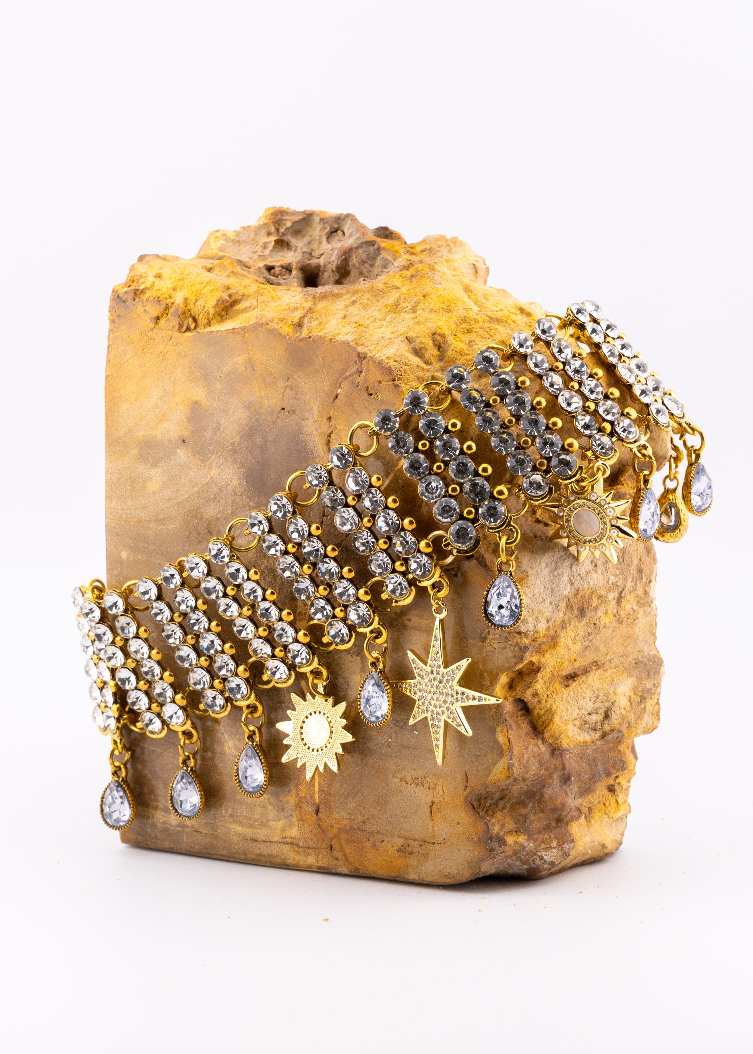 Celestial Crystal Fringe Necklace