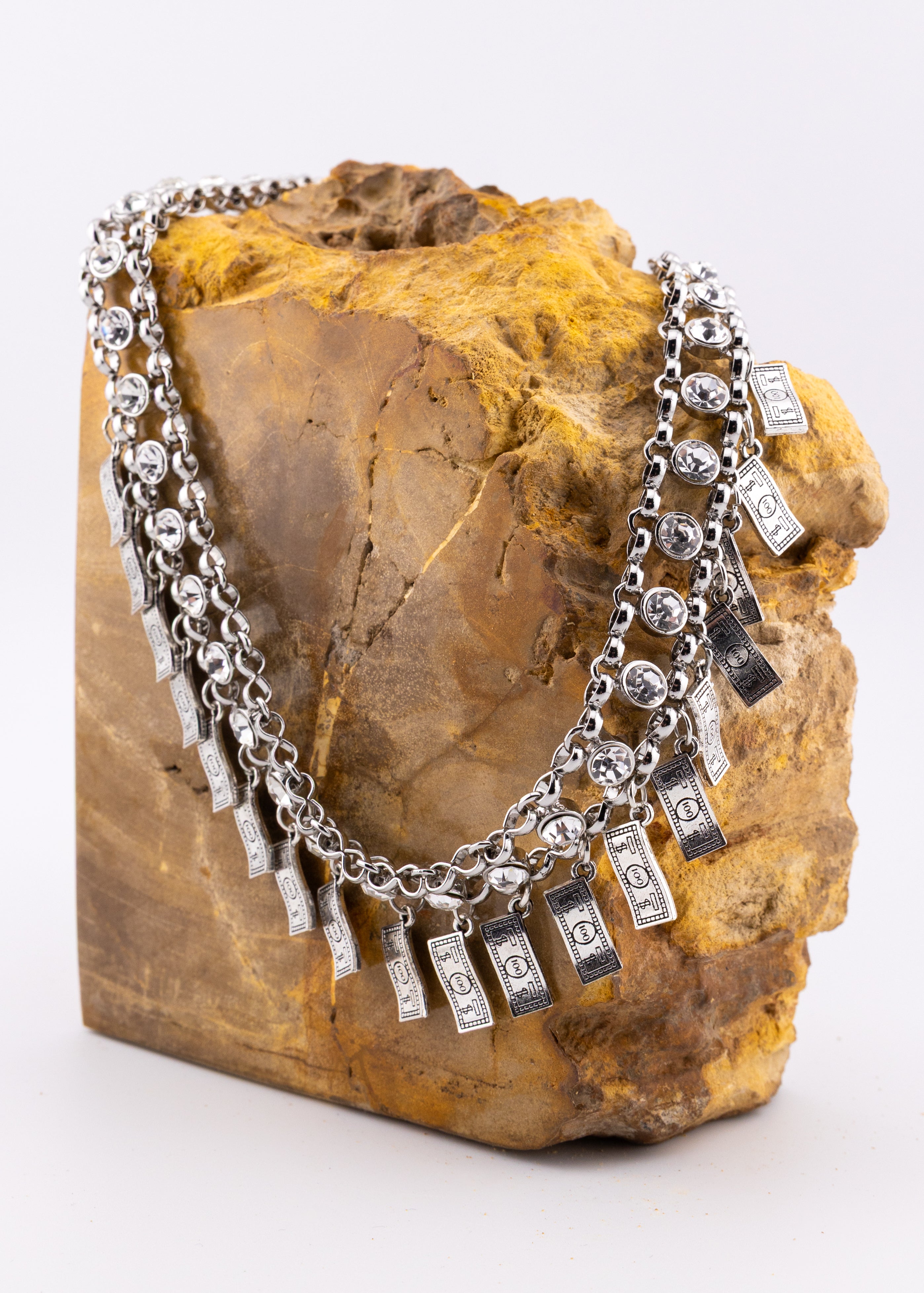 Crystal Charm Chain Necklace