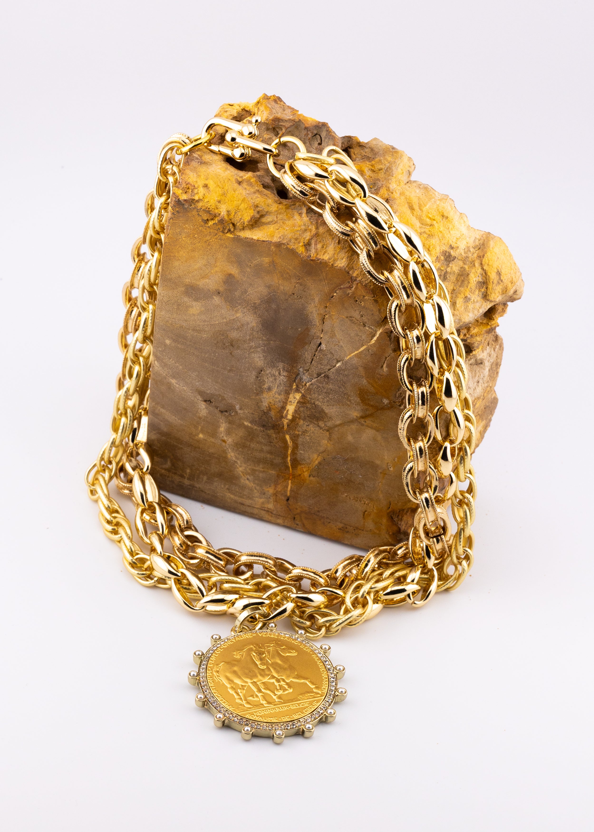 Layered Gold Coin Necklace