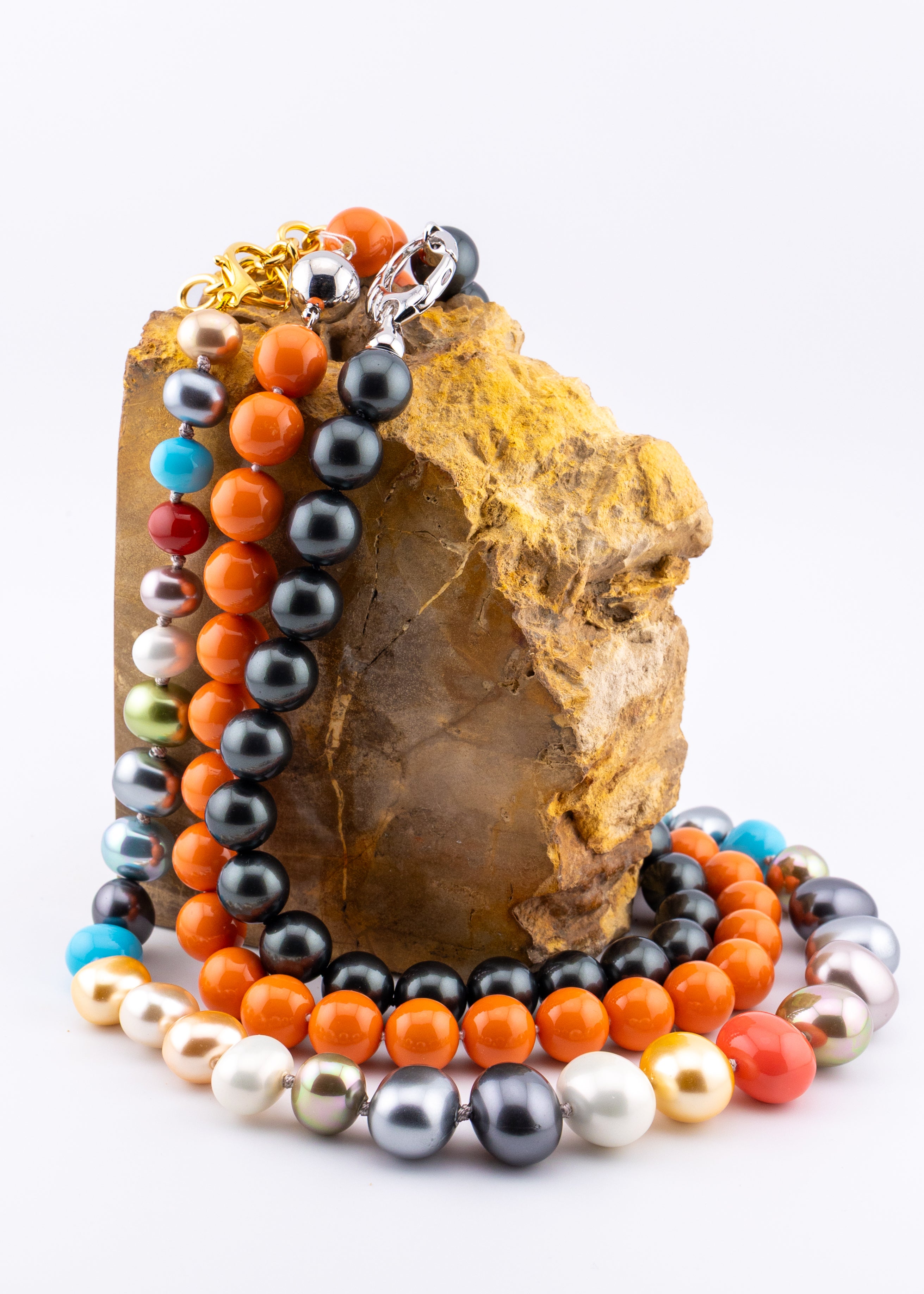 Oversized Statement Beaded Pearl Necklace