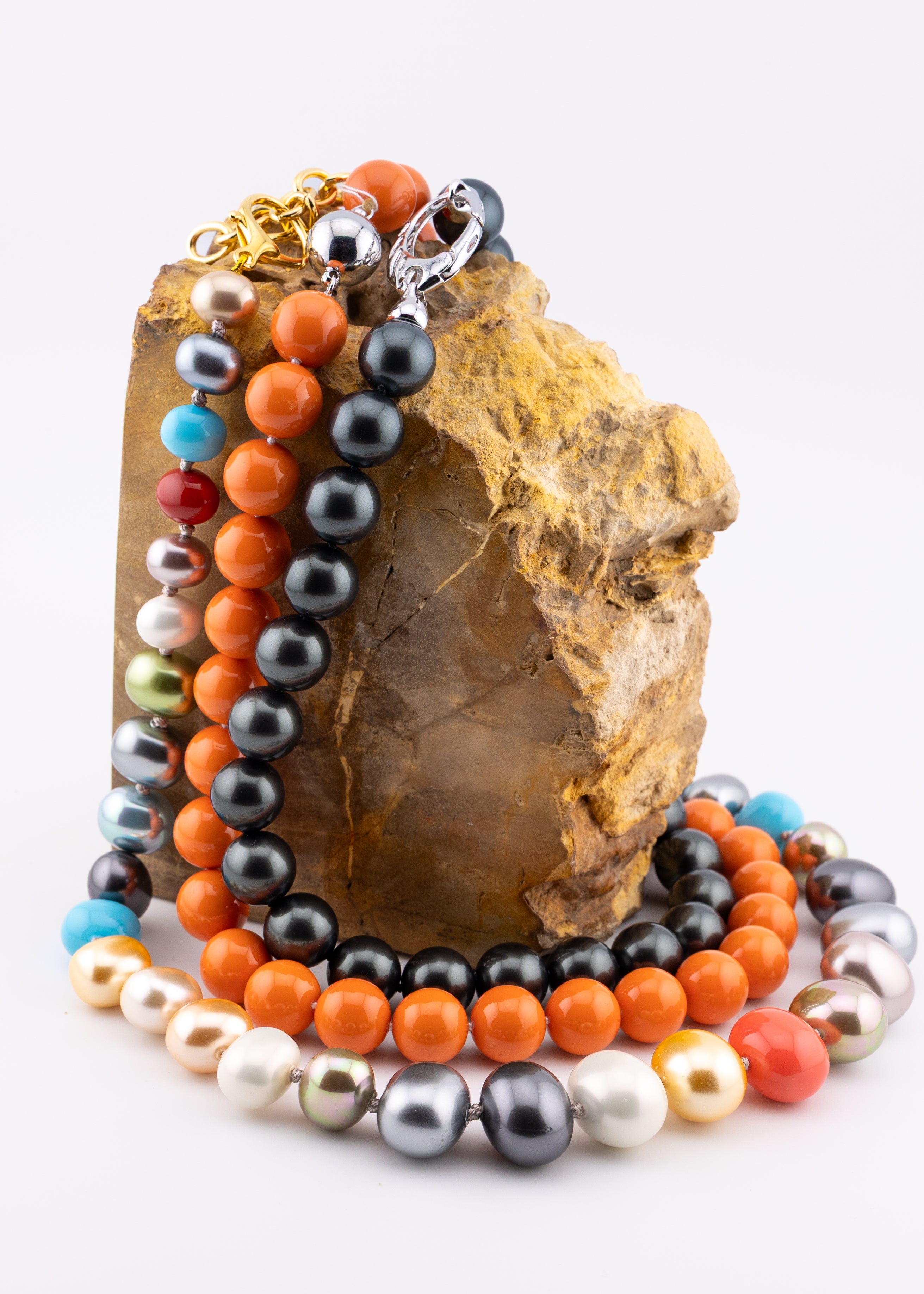 Oversized Statement Beaded Pearl Necklace