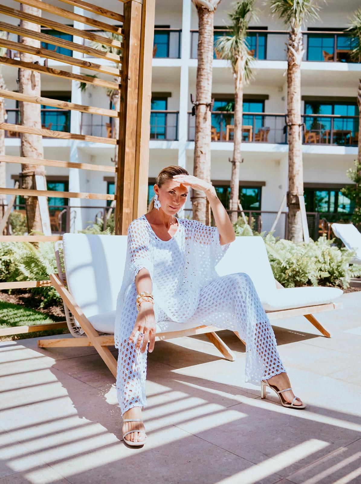Breezy Hole White  Blouse